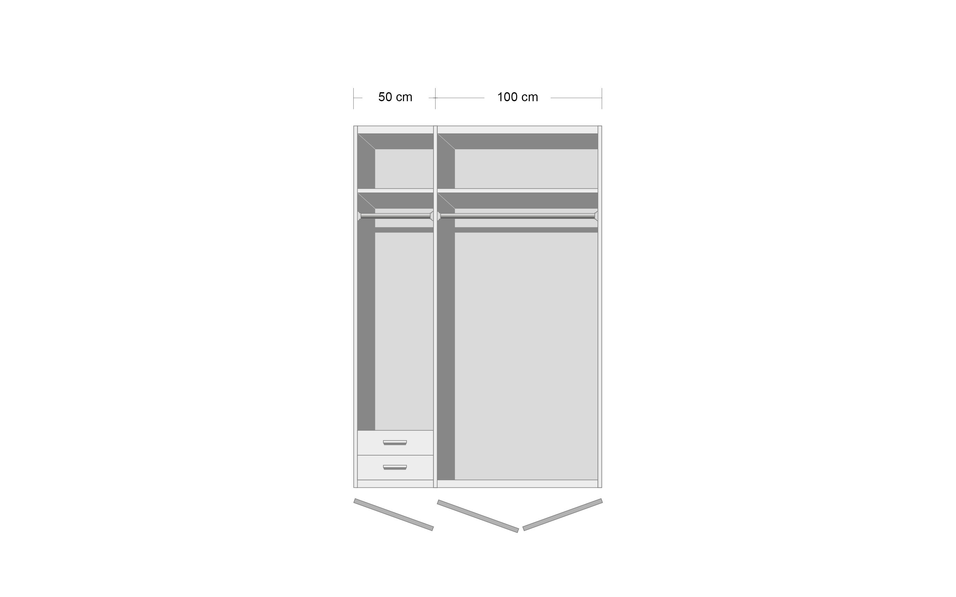 195 Hardeck kaufen Drehtürenschrank cm bei online Valencia, x weiß, 155