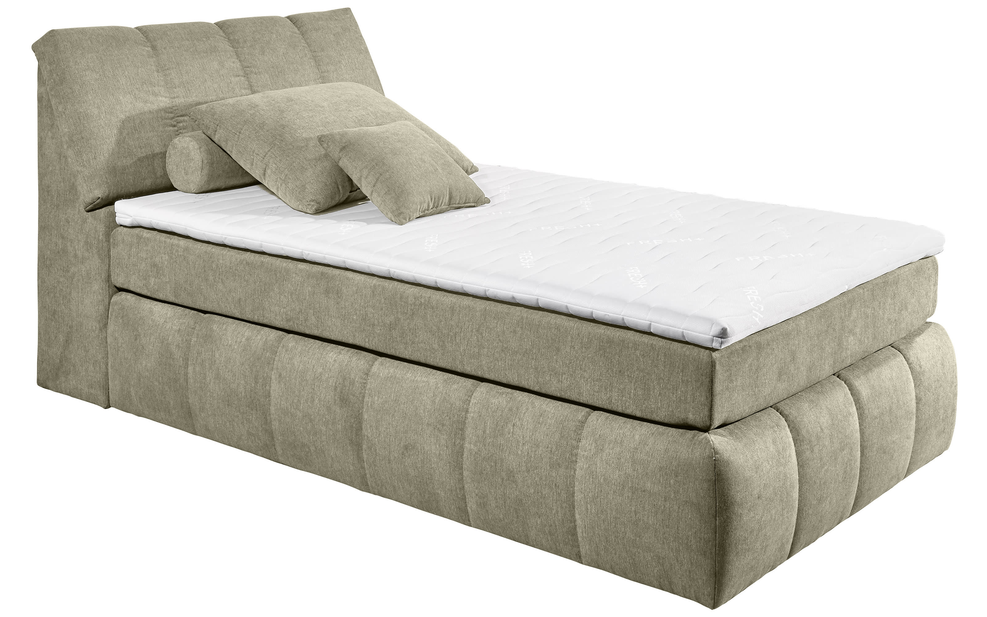 Boxspringbett Toledo 2, schlamm, 120 x 200 cm