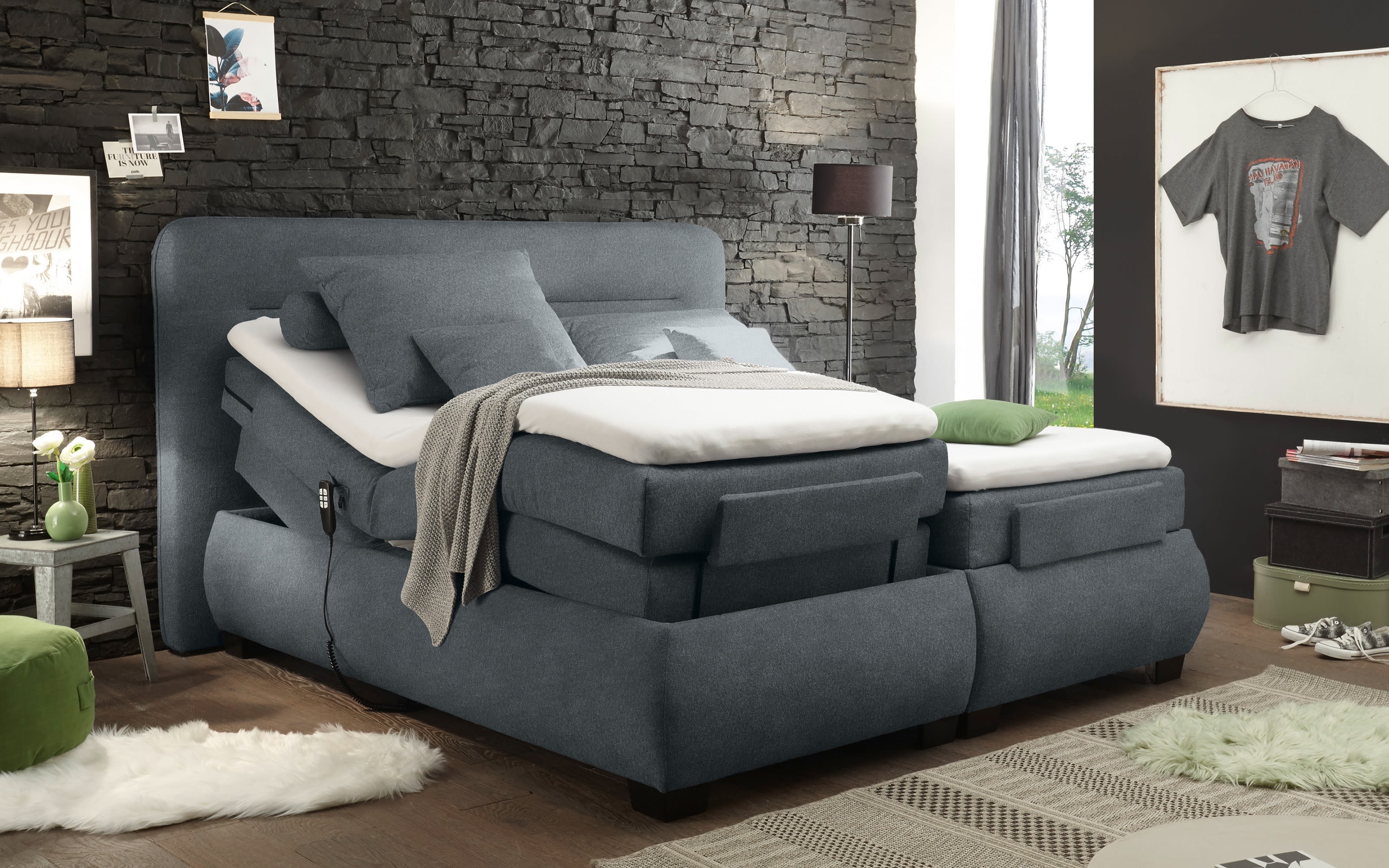 Boxspringbett Evolution 3, anthrazit, 180 x 200 cm