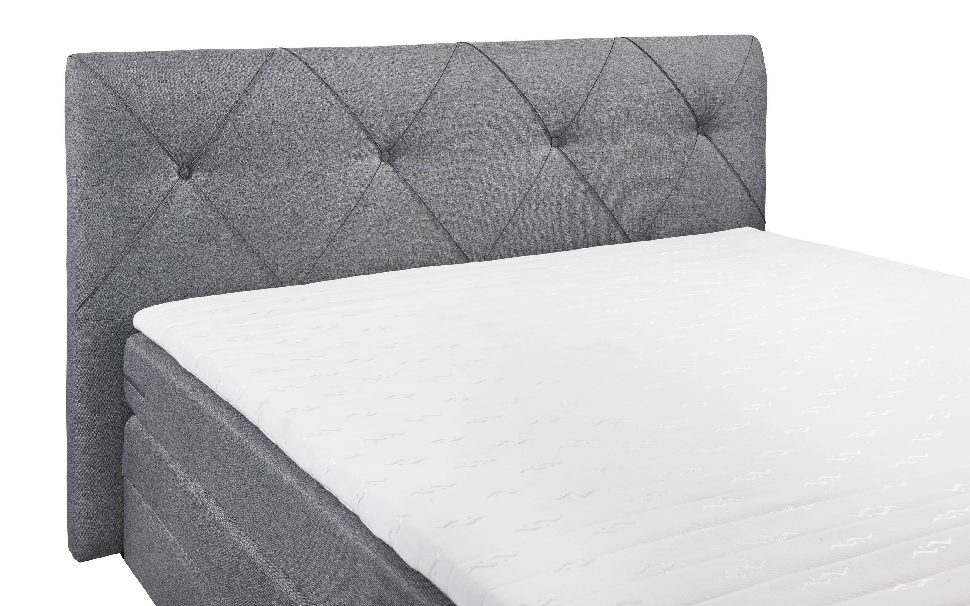 Boxspringbett Calgary 2, anthrazit, 180 x 200 cm