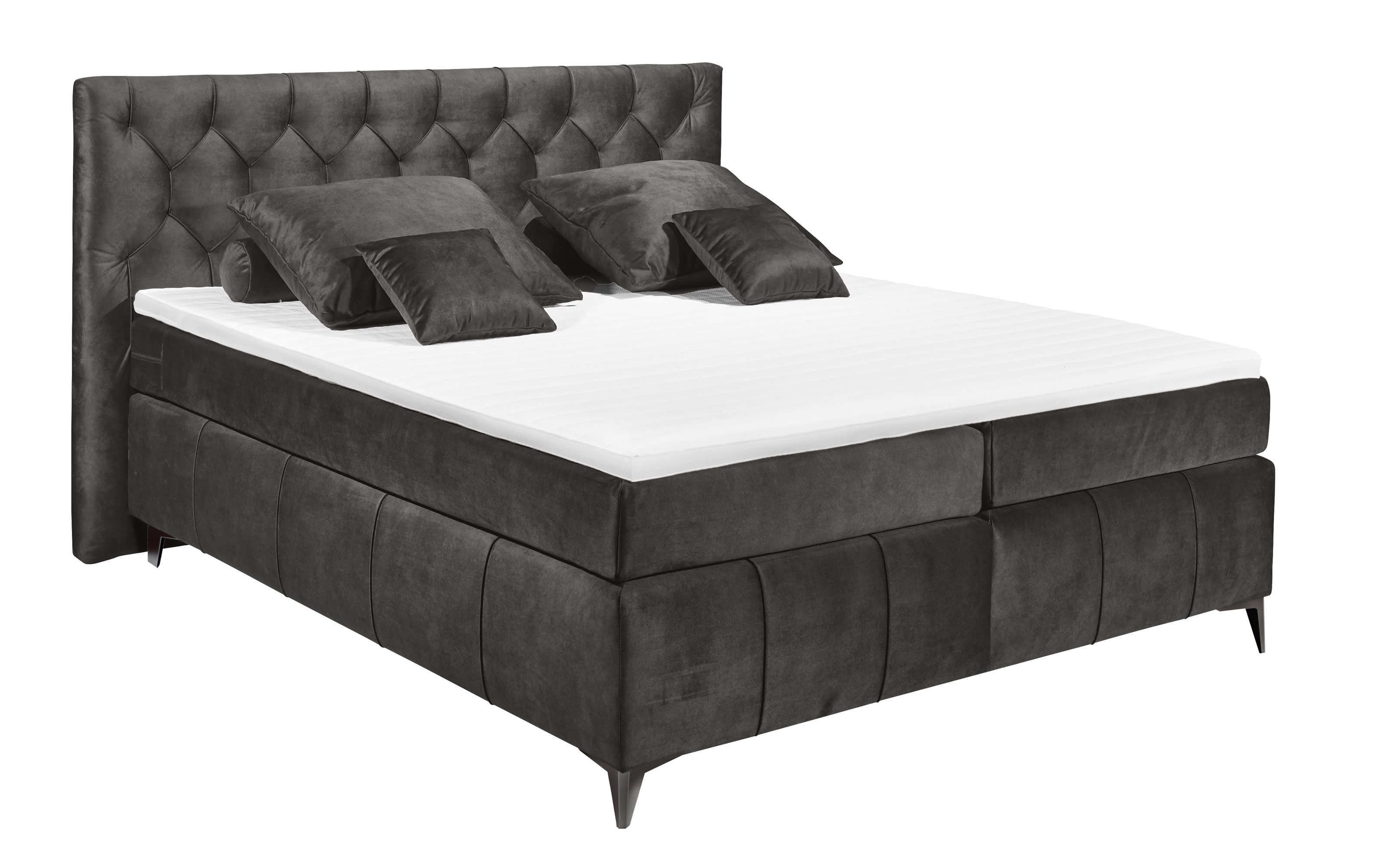 Boxspringbett Pembroke 8, espresso, 180 × 200 cm