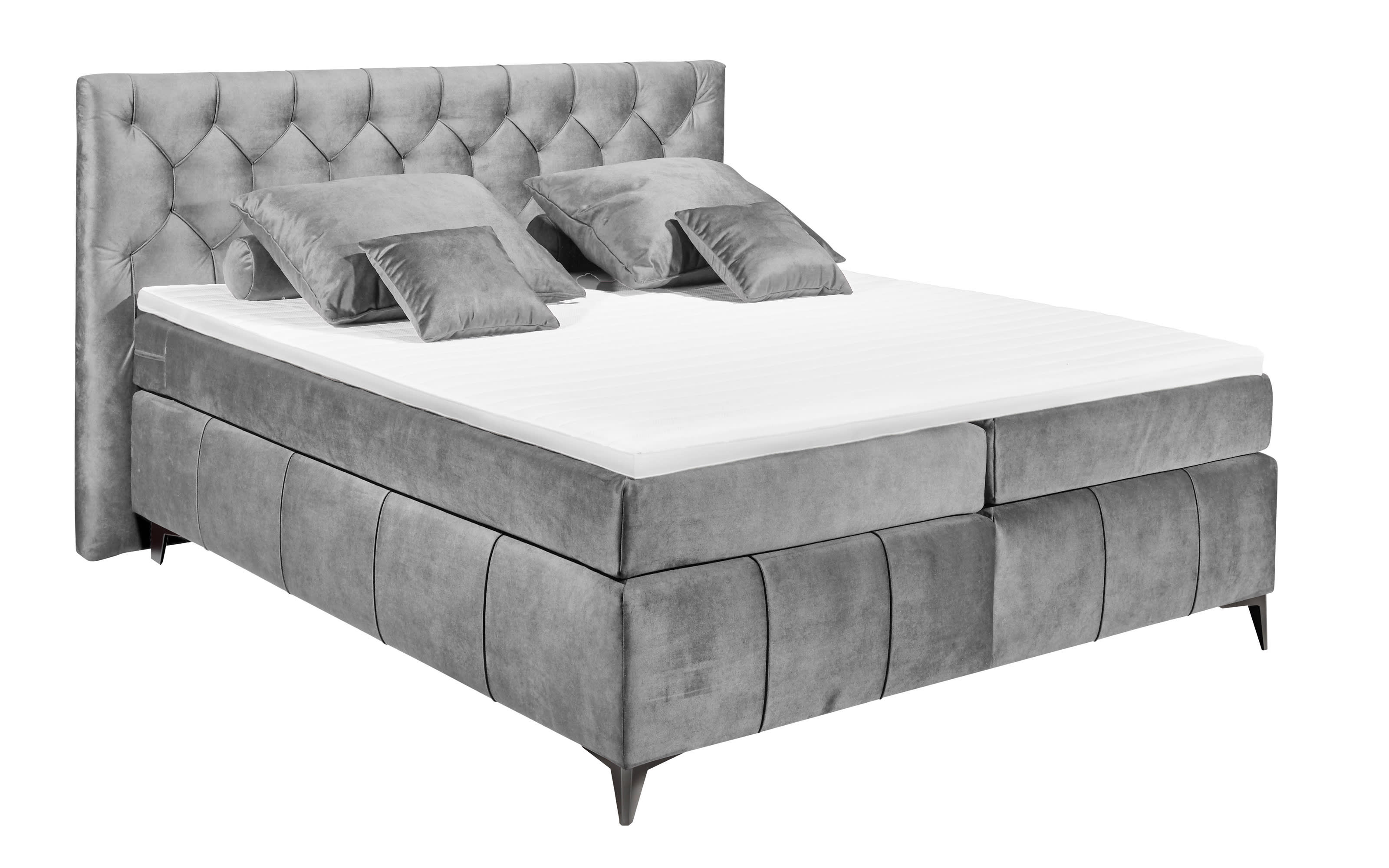 Boxspringbett Pembroke 8, grey, 180 × 200 cm