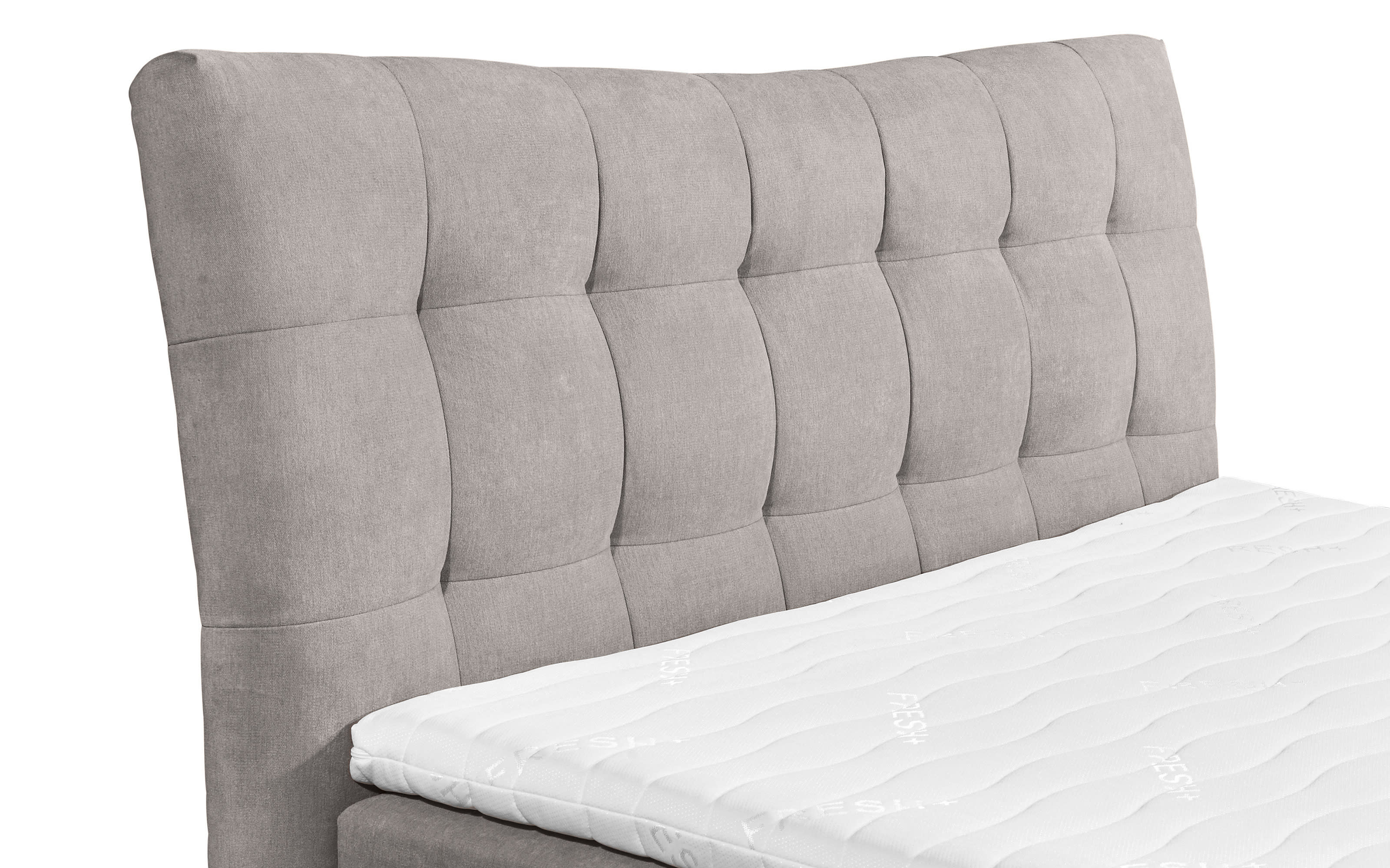 Motor-Boxspringbett Malibu 2, light grey, 180 × 200 cm