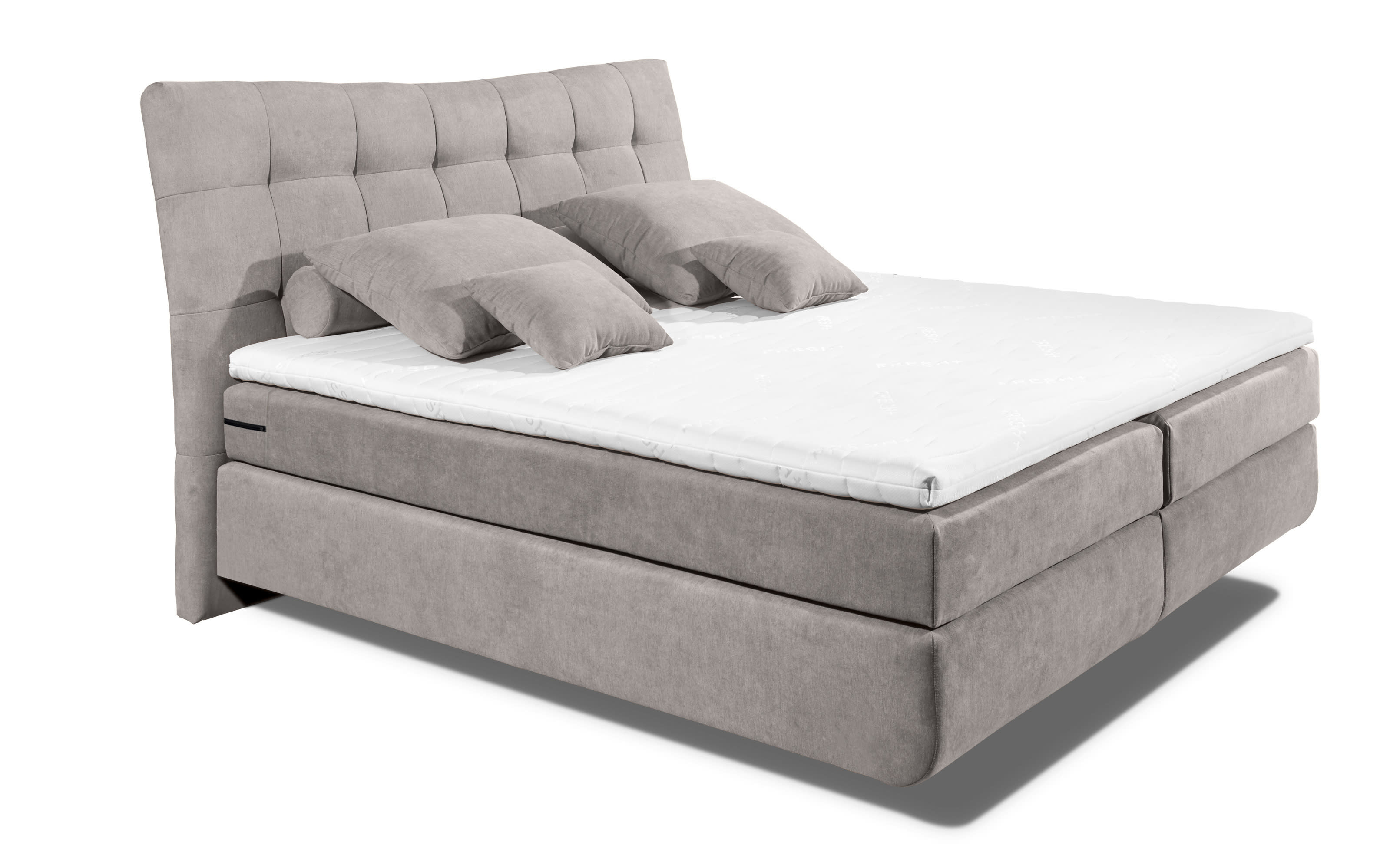 Motor-Boxspringbett Malibu 2, light grey, 180 × 200 cm