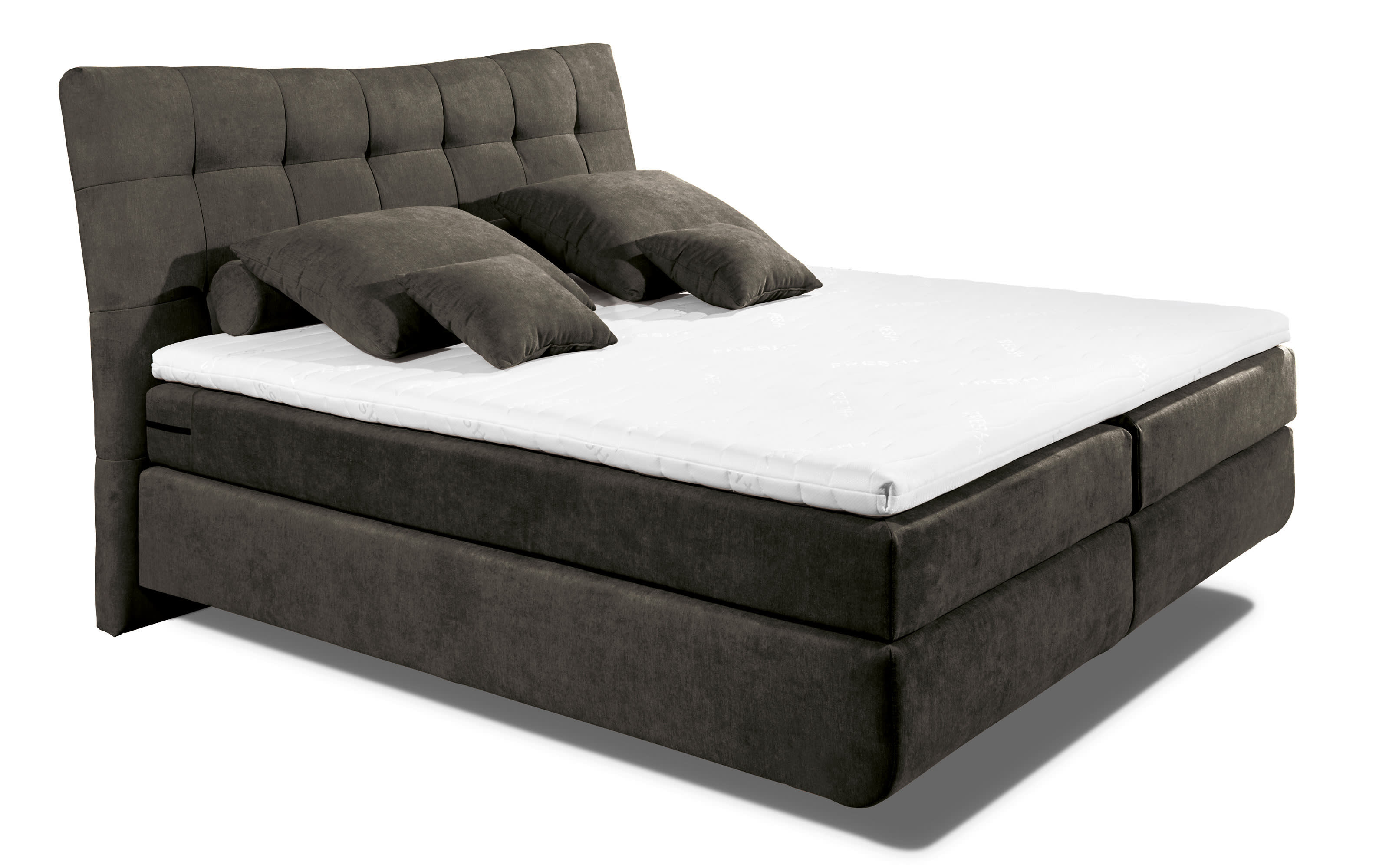 Motor-Boxspringbett Malibu 2, schlamm, 180 × 200 cm