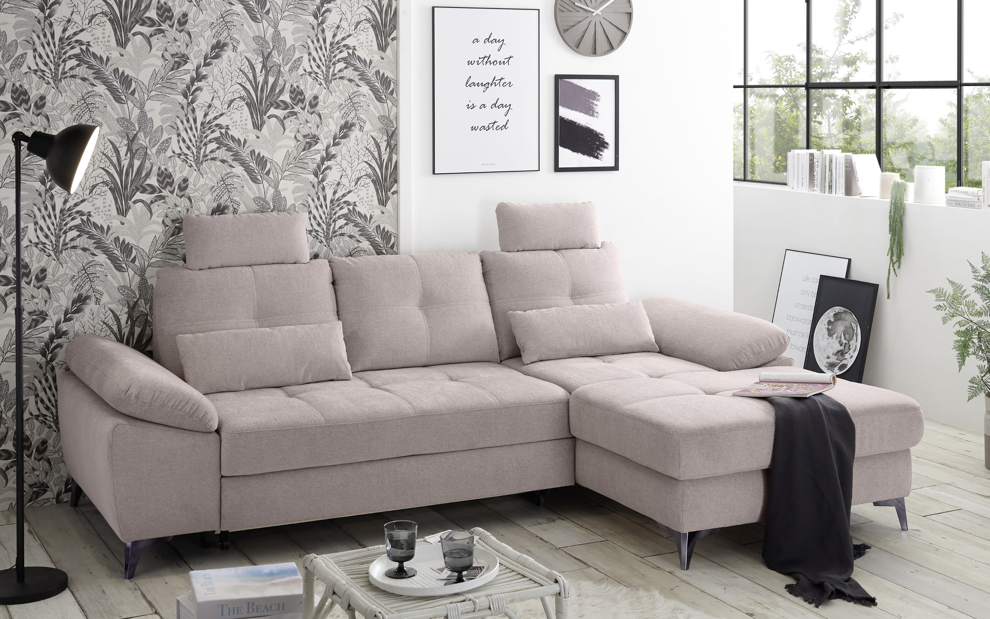 Wohnlandschaft Ancona in flamingo, inklusive Funktionen