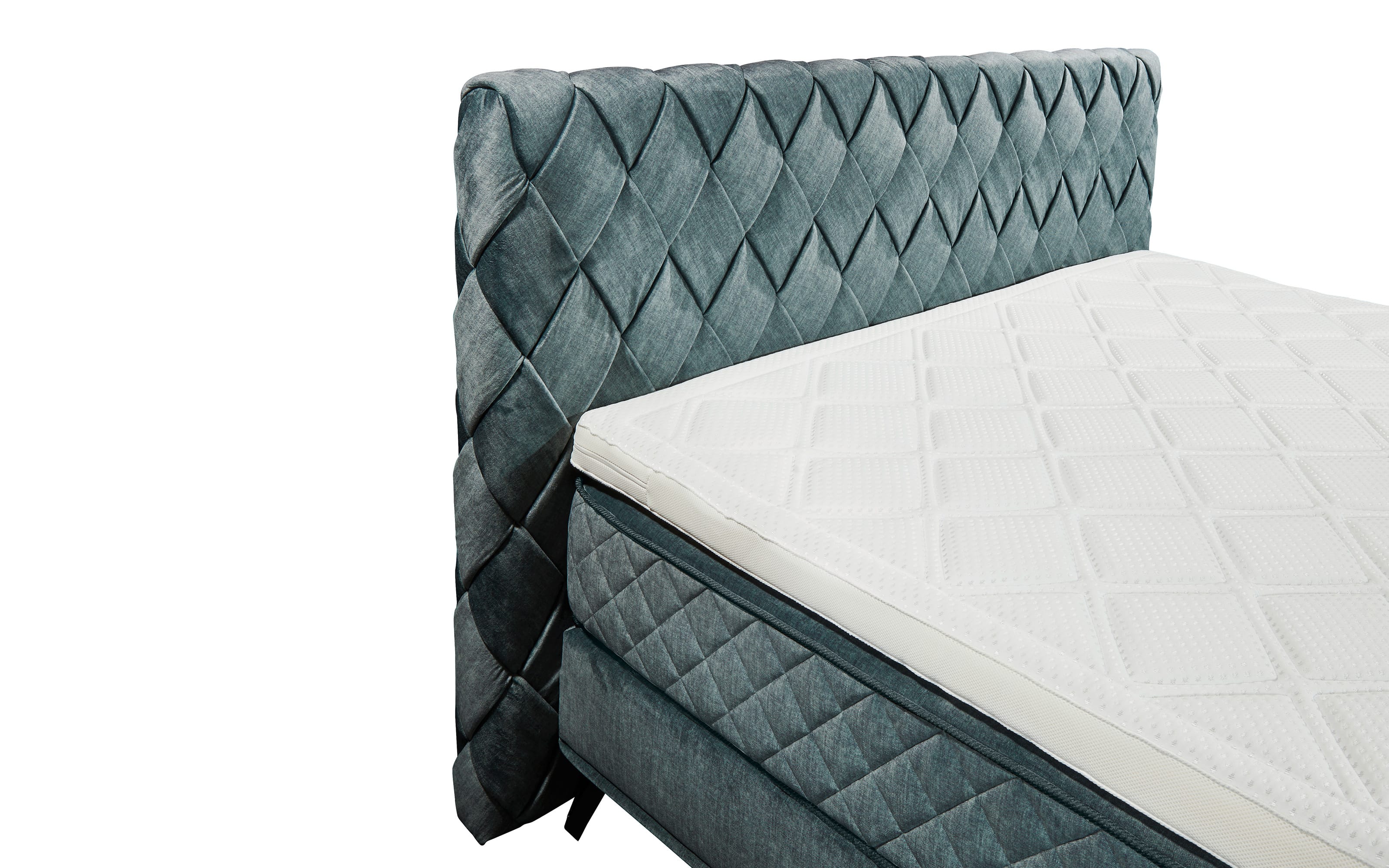 Boxspringbett Taomina, mint, 180 x 200 cm