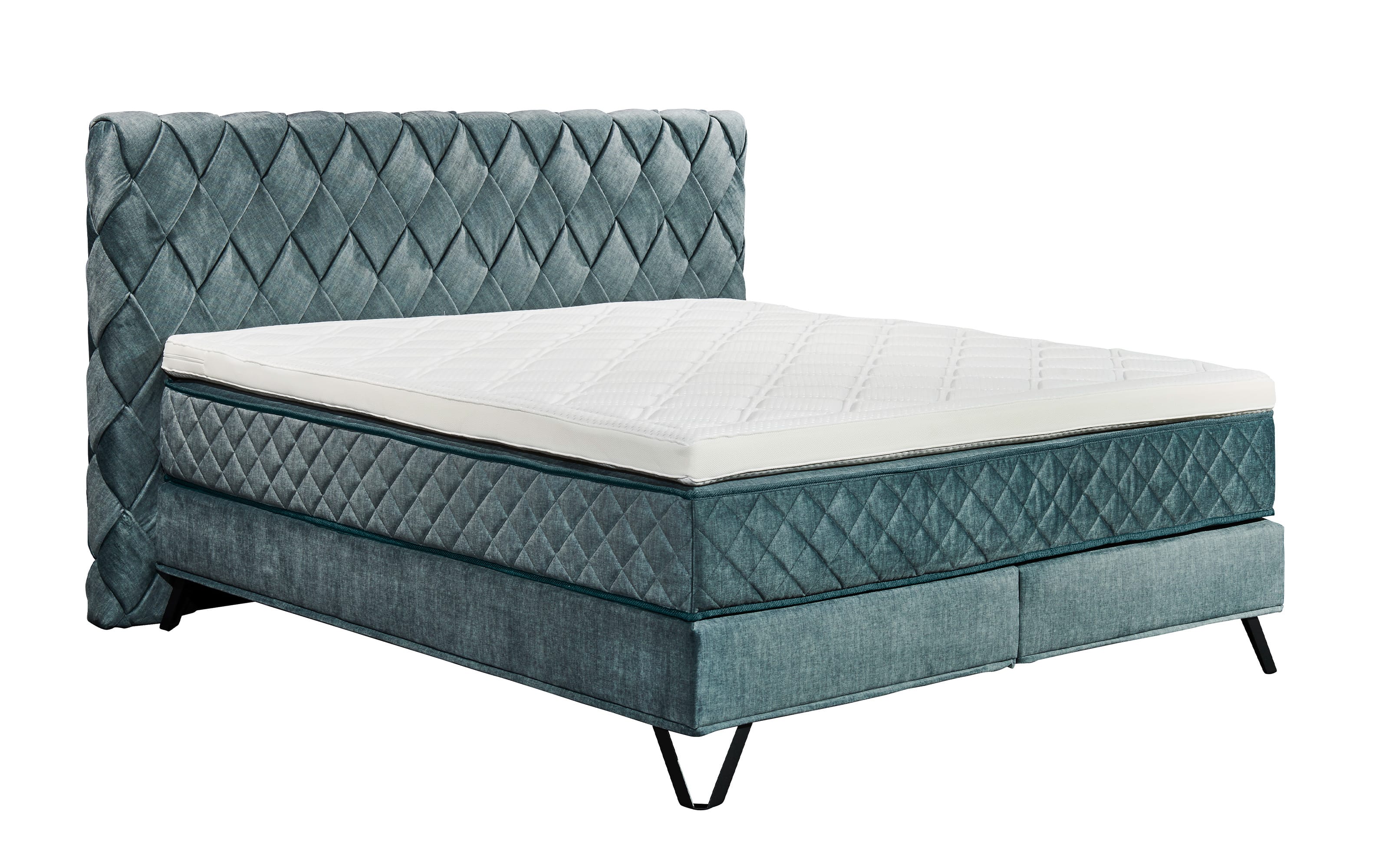 Boxspringbett Taomina, mint, 180 x 200 cm