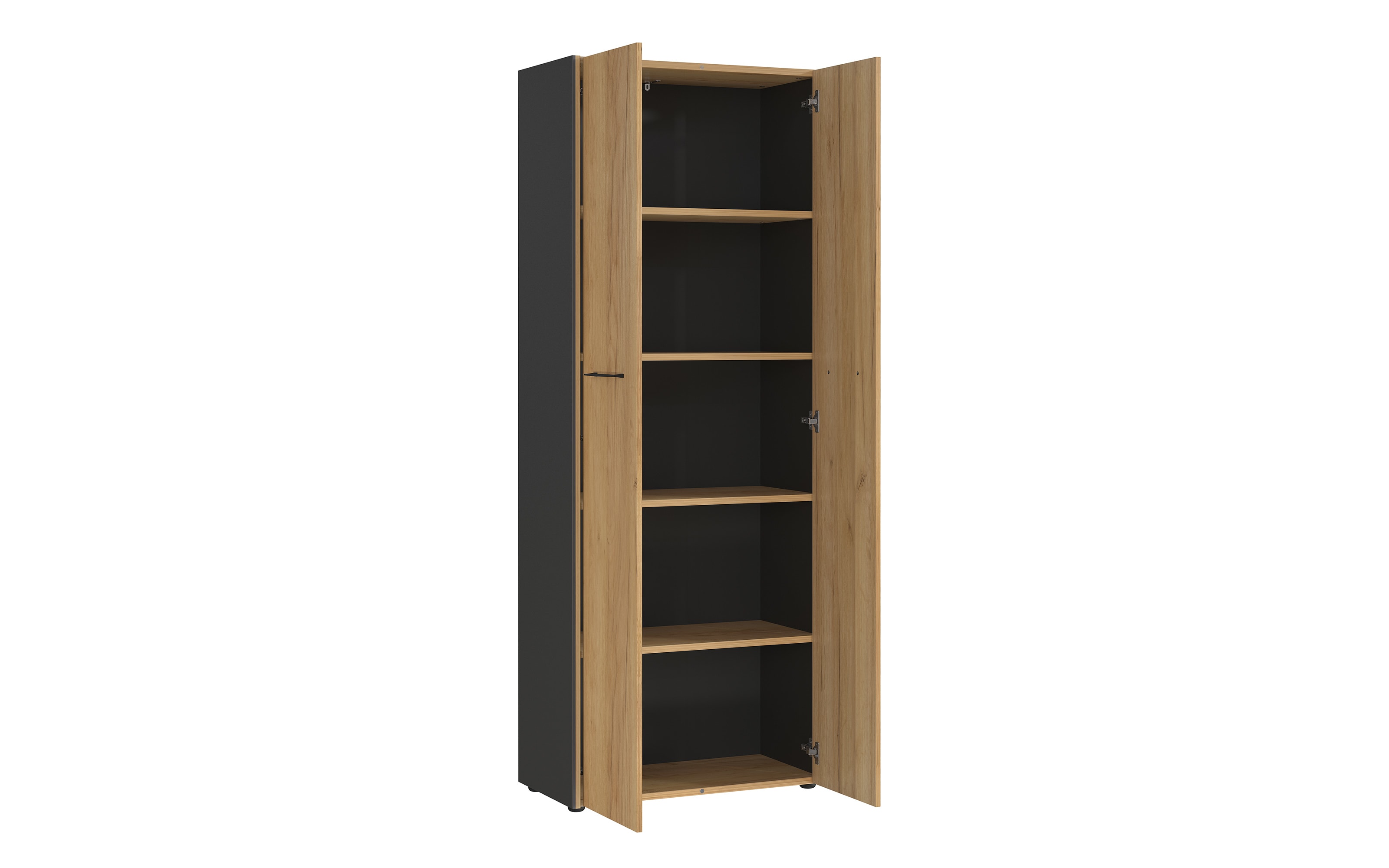 Aktenschrank Podium, Eiche Navarra Nachbildung/graphit matt, 196 cm