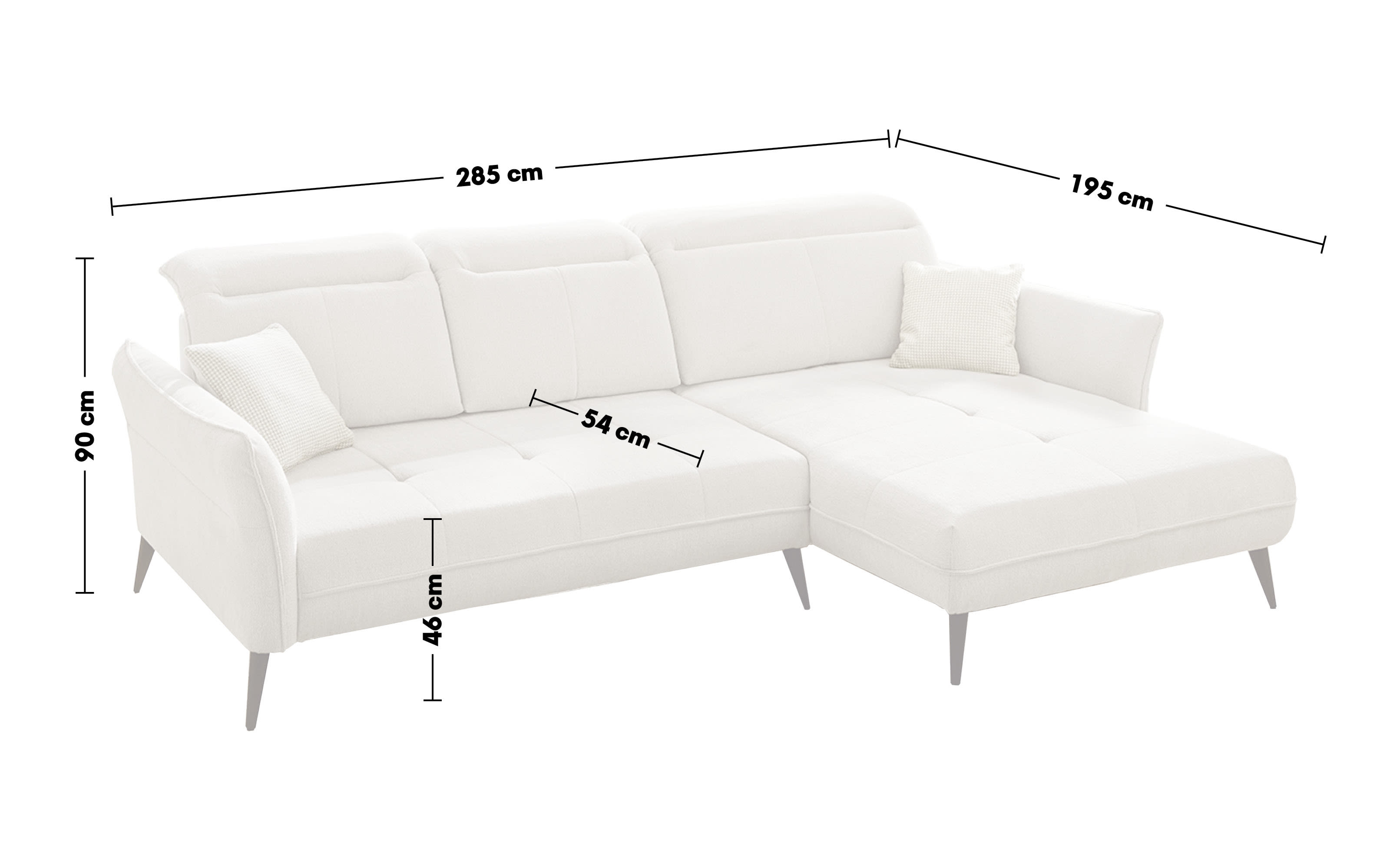 Wohnlandschaft Aversa, beige, inkl. Funktionen