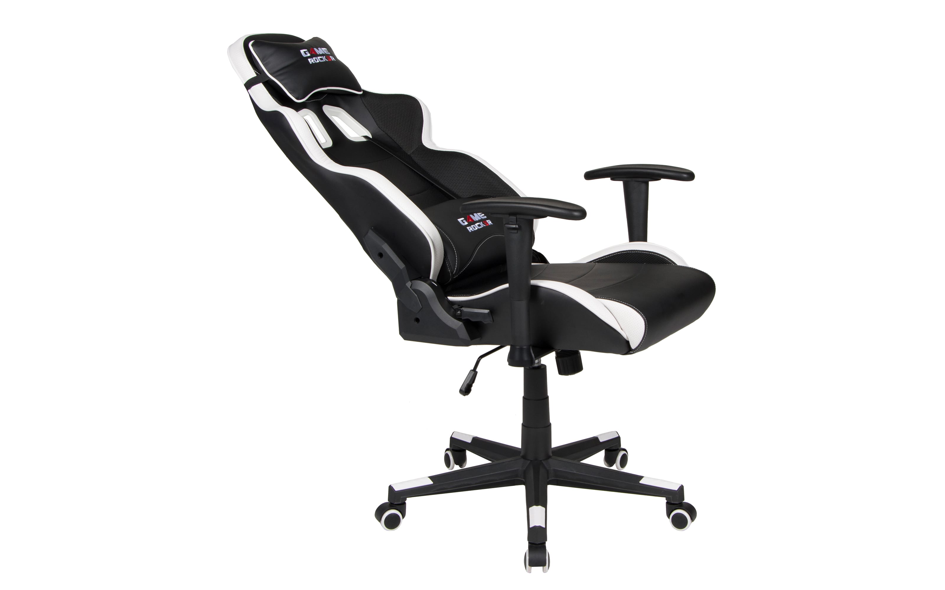 Gaming Stuhl G-10, Kunstleder, schwarz/weiß