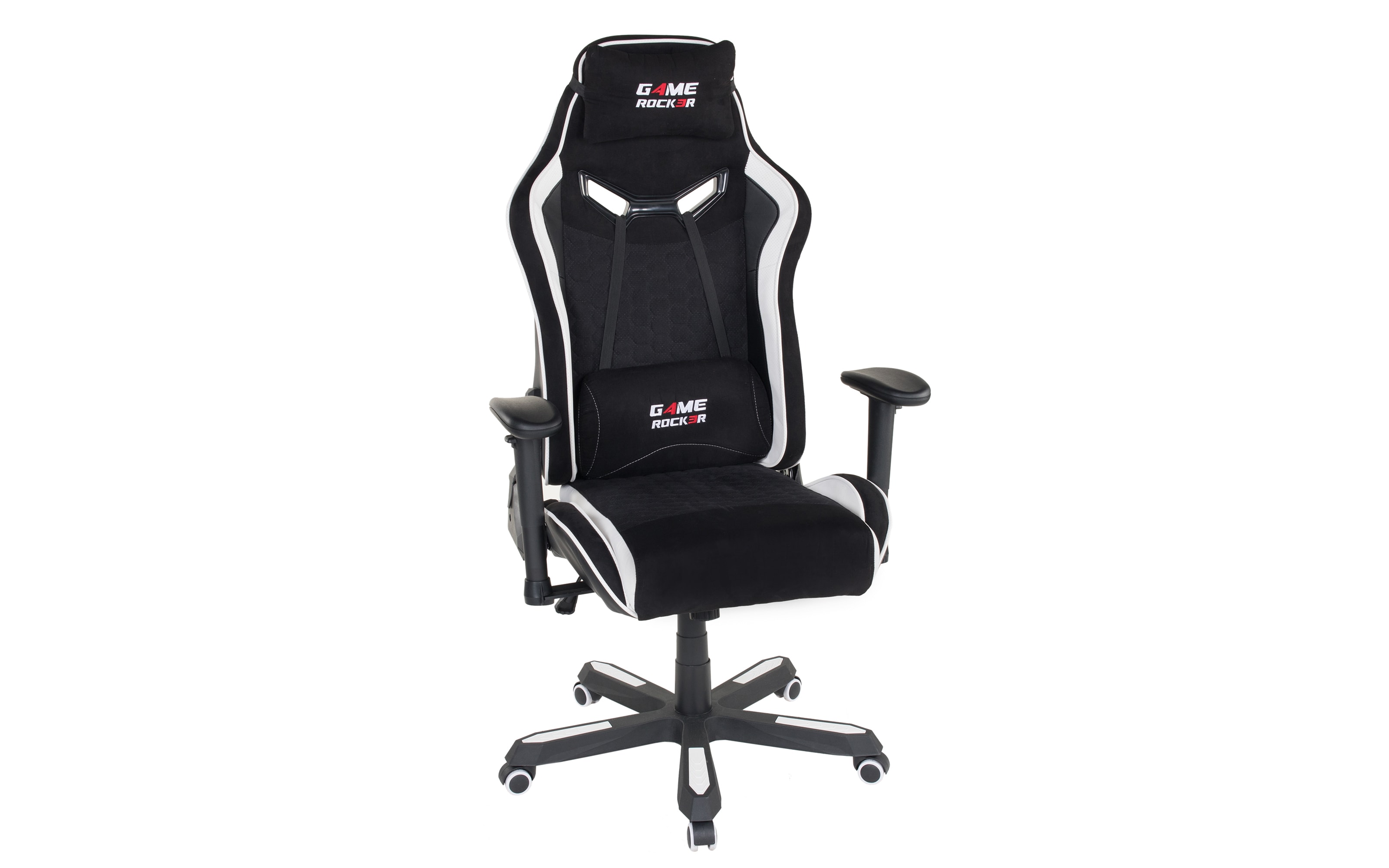 Gaming Stuhl G-30 Large, bei Mikrofaser Absetzung Kunstleder weiß schwarz, kaufen online Hardeck