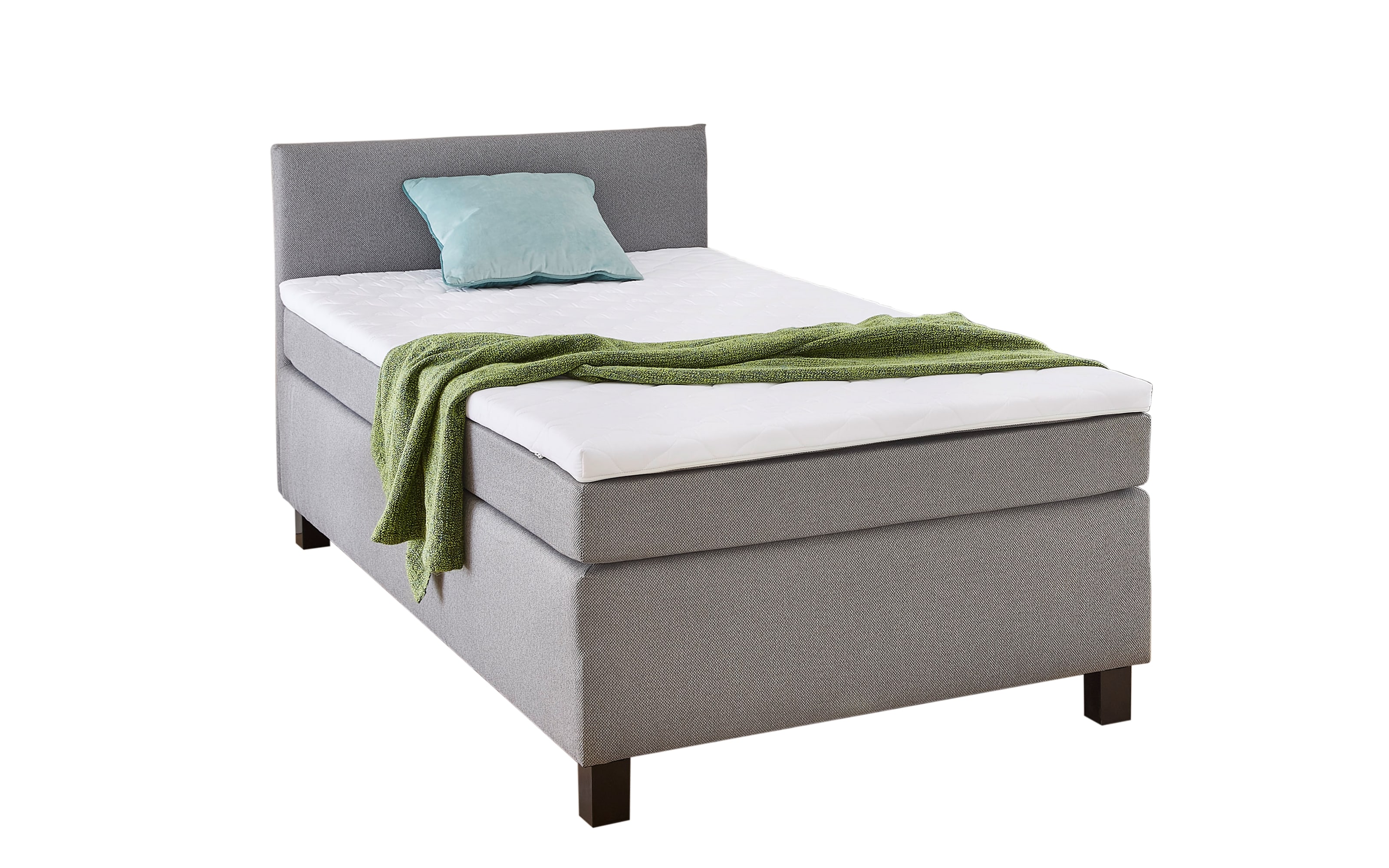 Boxspringbett Philly, grau, 100 x 200 cm