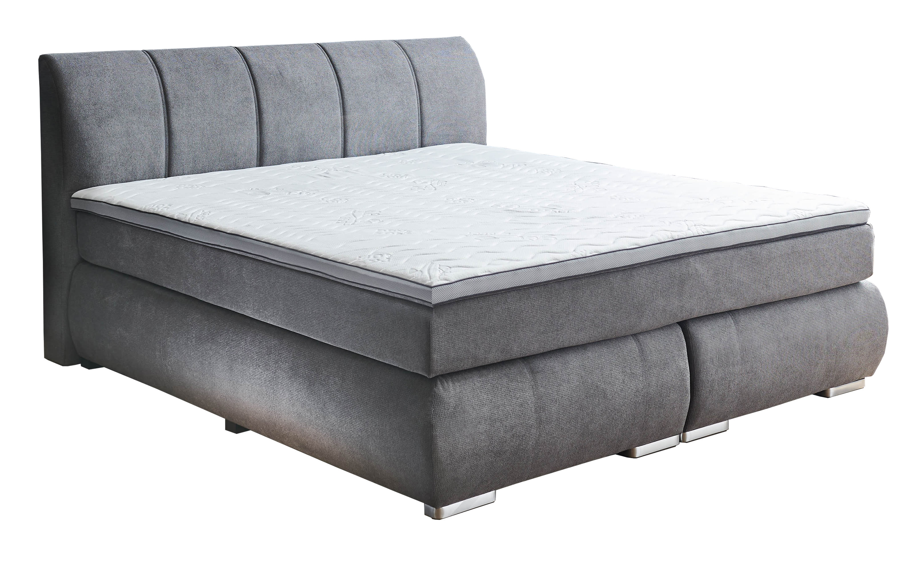 Boxspringbett BX2120 Malin, grau, 180 x 200 cm