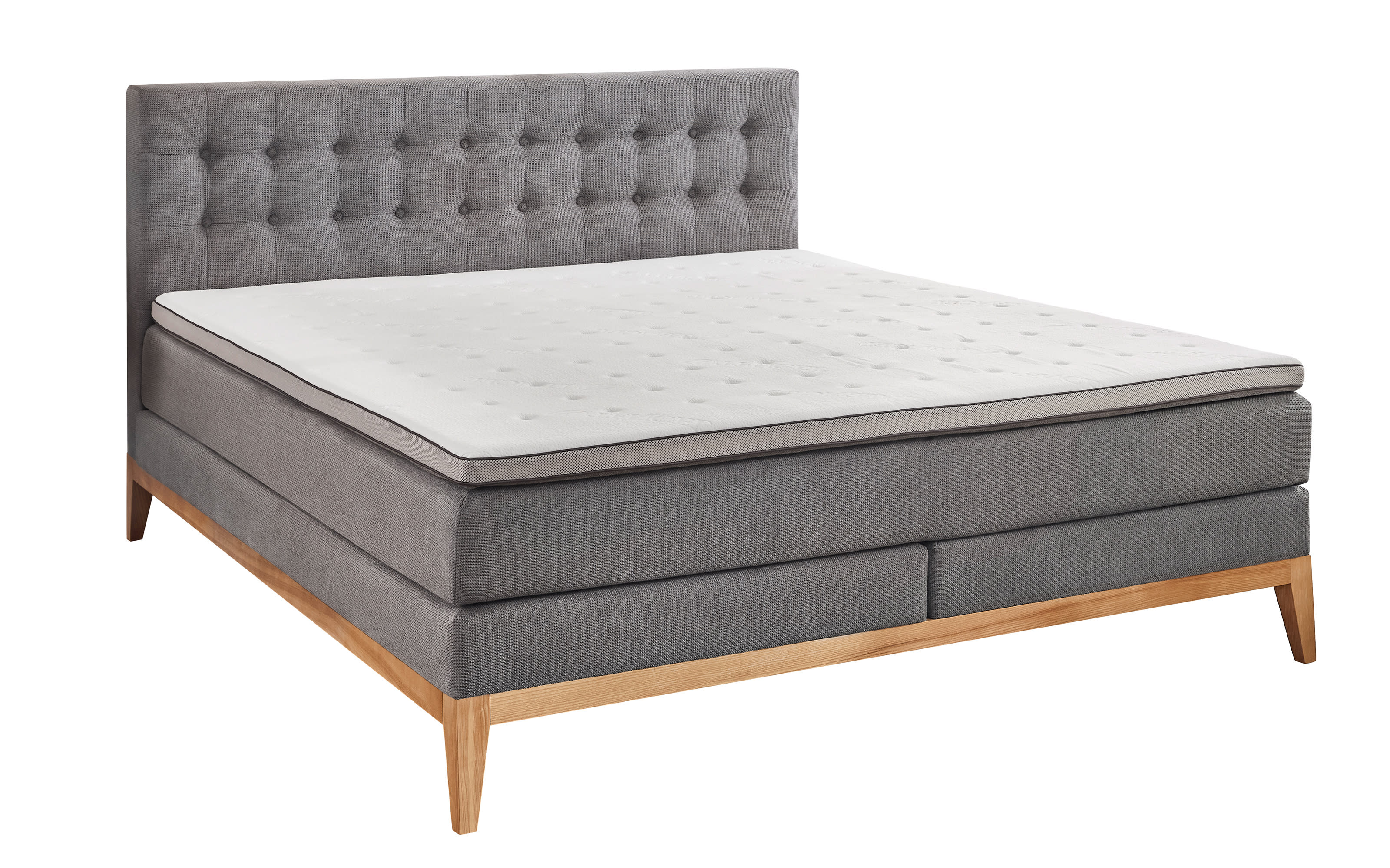 Boxspringbett BX2290 Westwood, grau, 180 x 200 cm