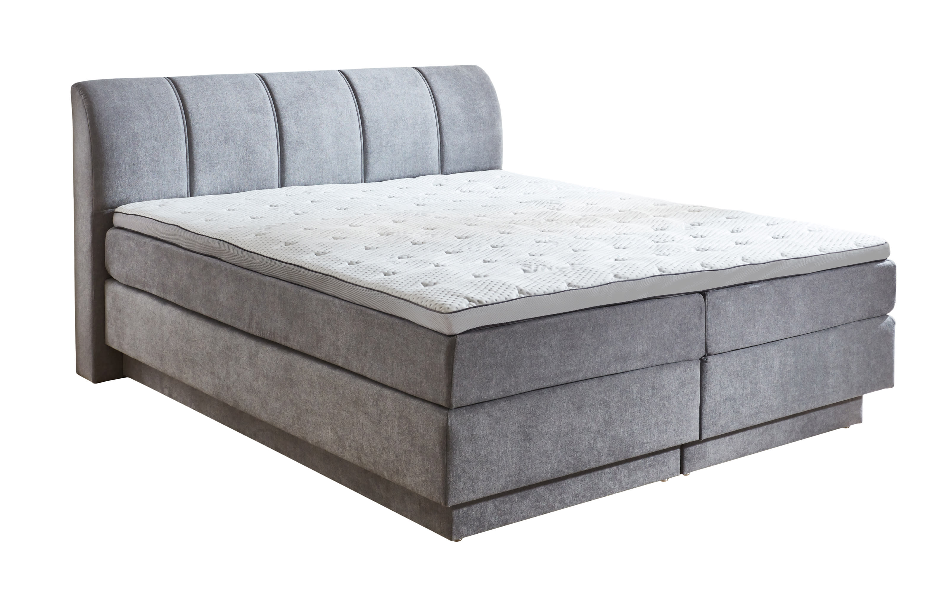 Boxspringbett BX2240 Ottawa, grau, 180 x 200 cm