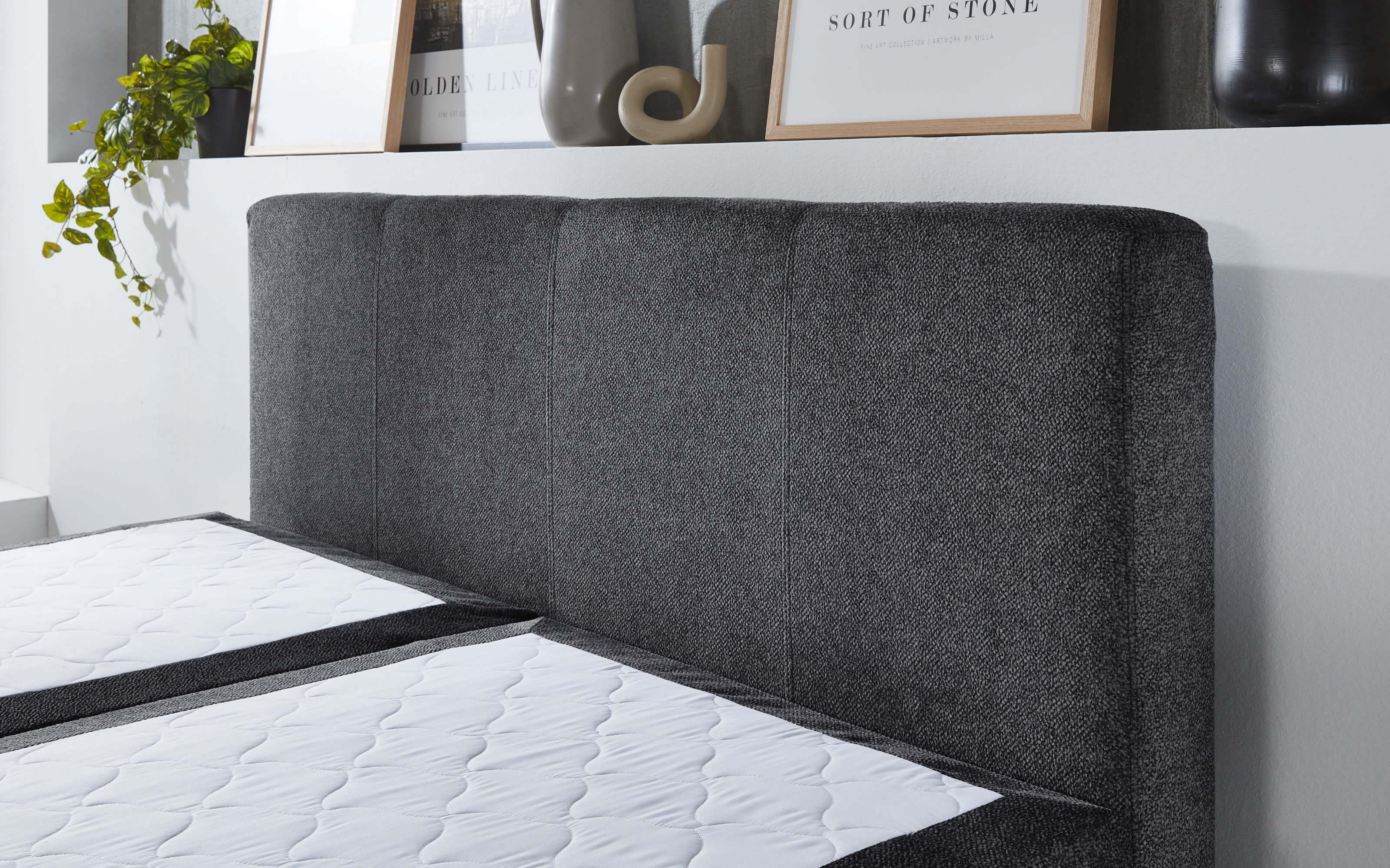 Motor-Boxspringbett BX2440 Lockport, anthrazit, 180 x 200 cm