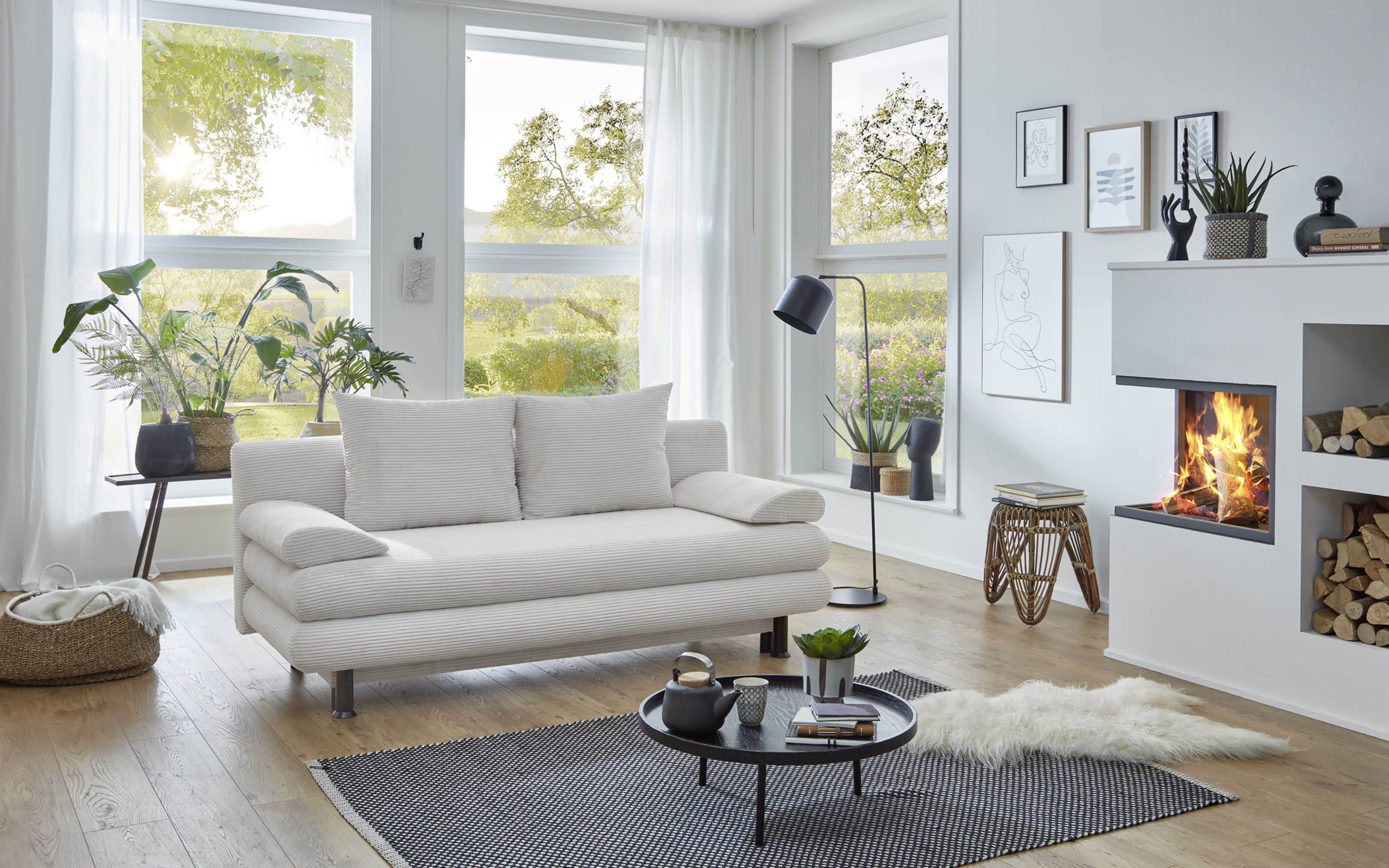 Schlafsofa SO 240 Bern, natur, 140 x 190 cm