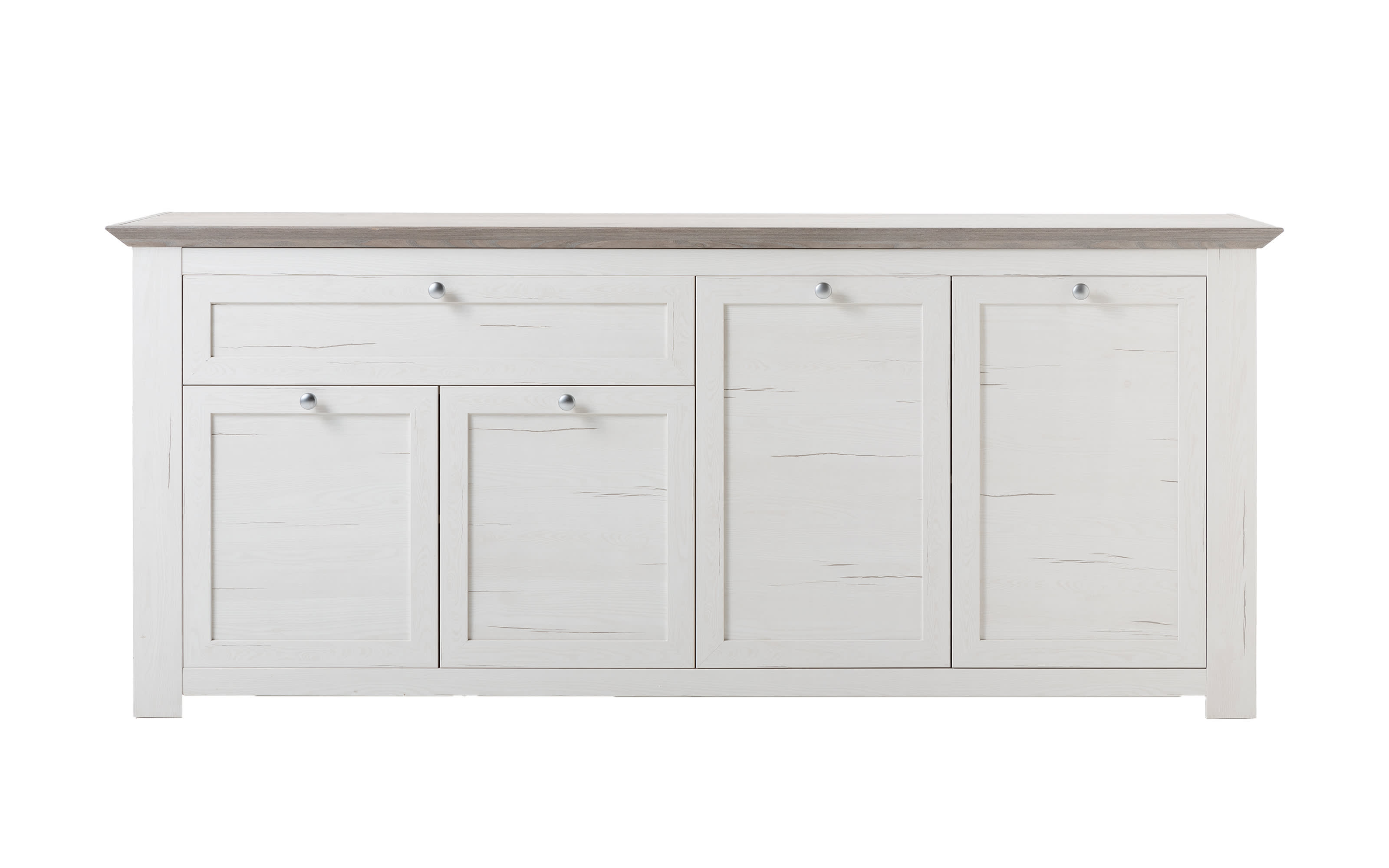 Sideboard Marbella, Nelson, Pinie weiß Nachbildung