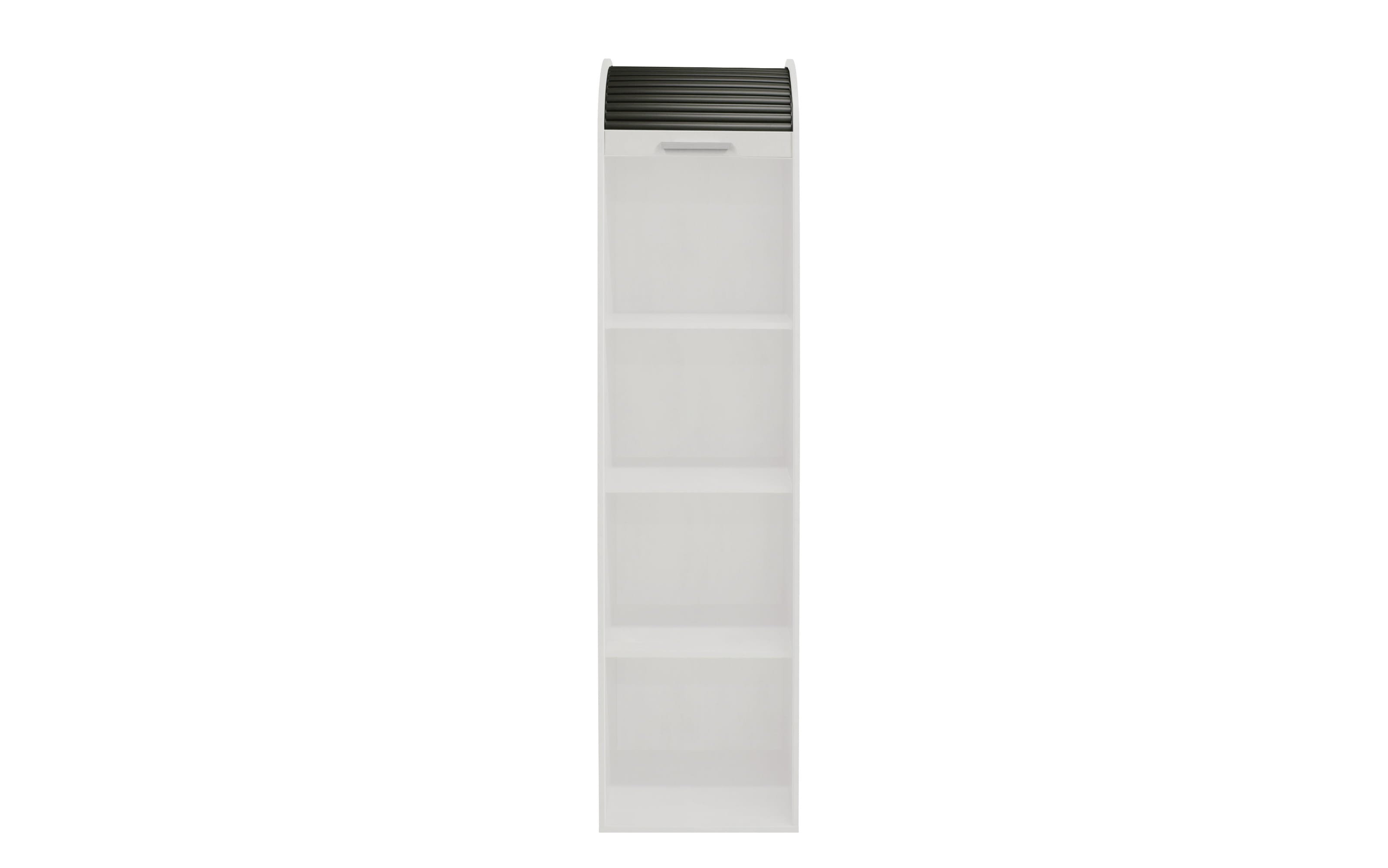 Jalousieschrank, weiß lack/ graphit matt, B/H/T ca. 46 x 192 x 44 cm