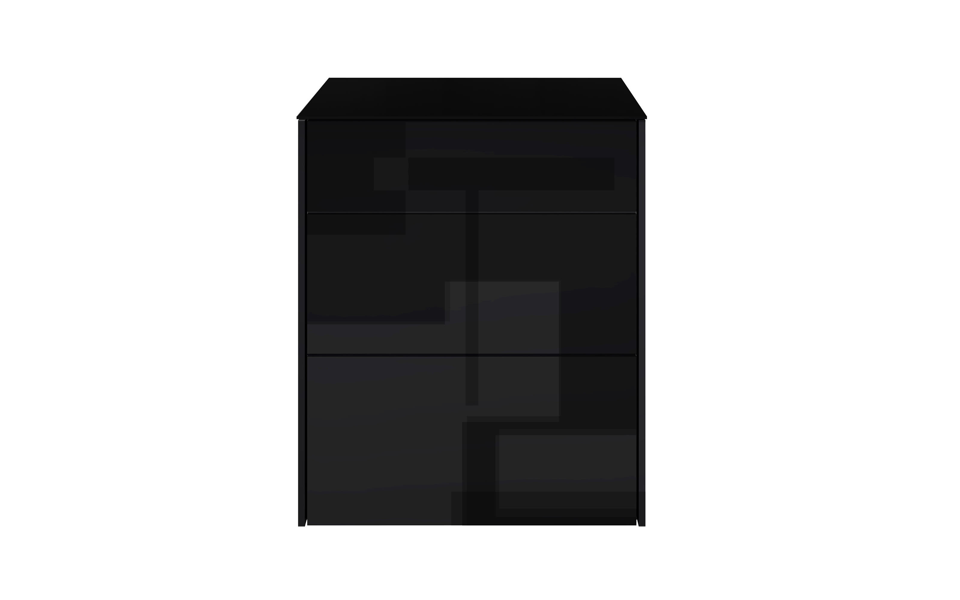 Kommode Colors, schwarz, inkl. Push-to-Open Funktion