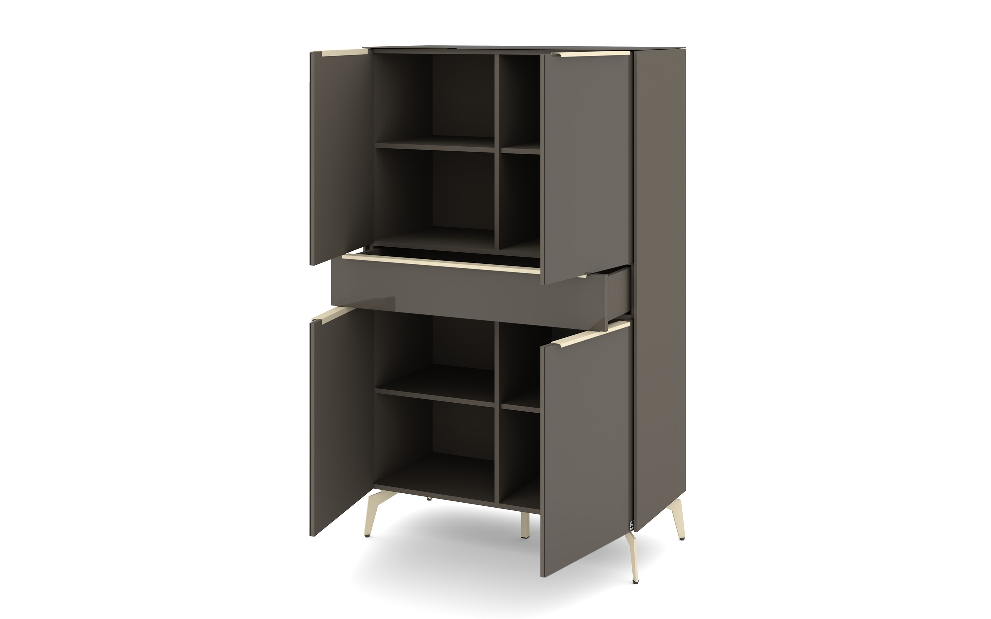 Highboard Reno, anthrazit/kaschmir
