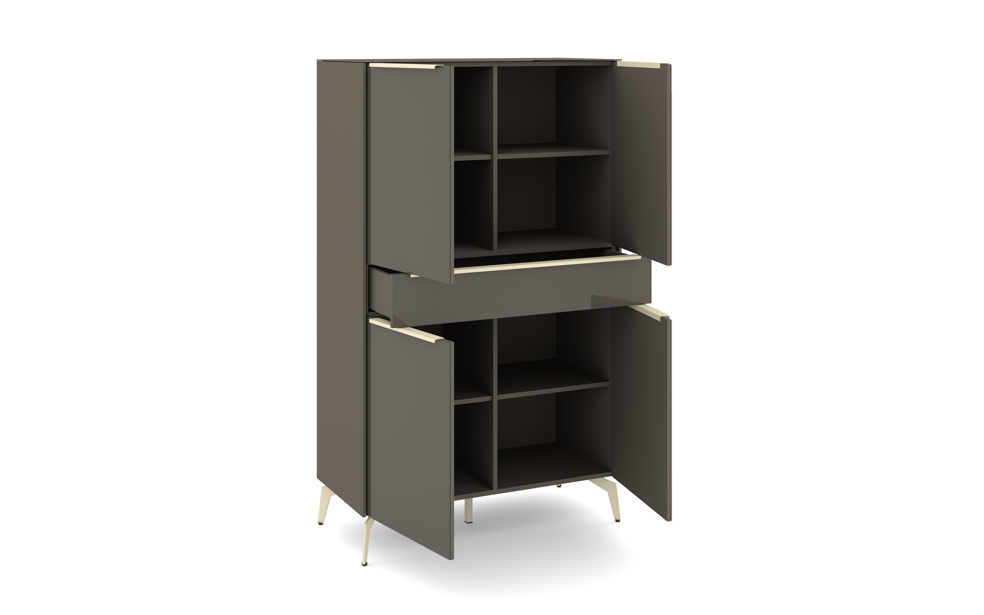 Highboard Reno, anthrazit/kaschmir