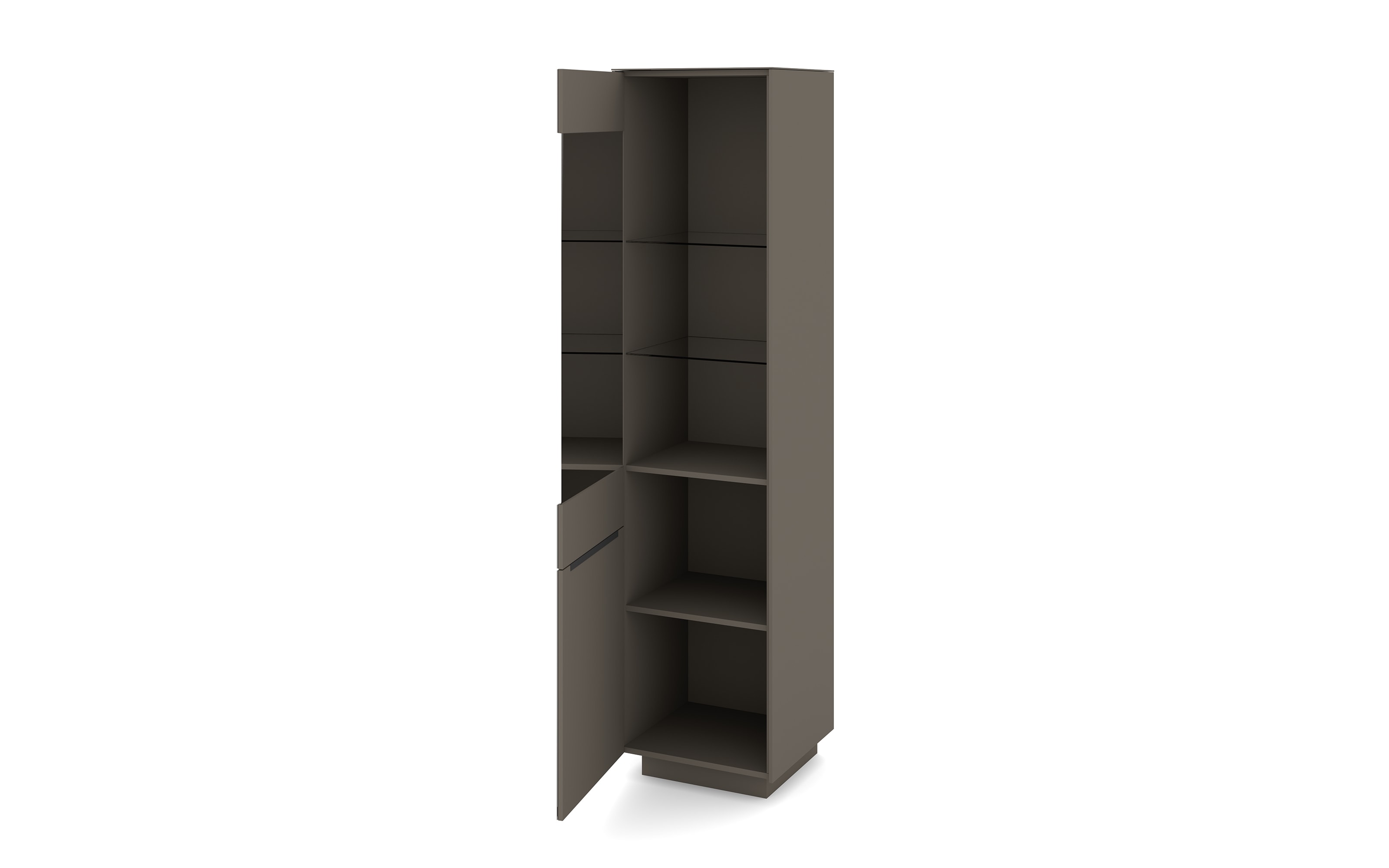 Standvitrine Reno, anthrazit/graphit
