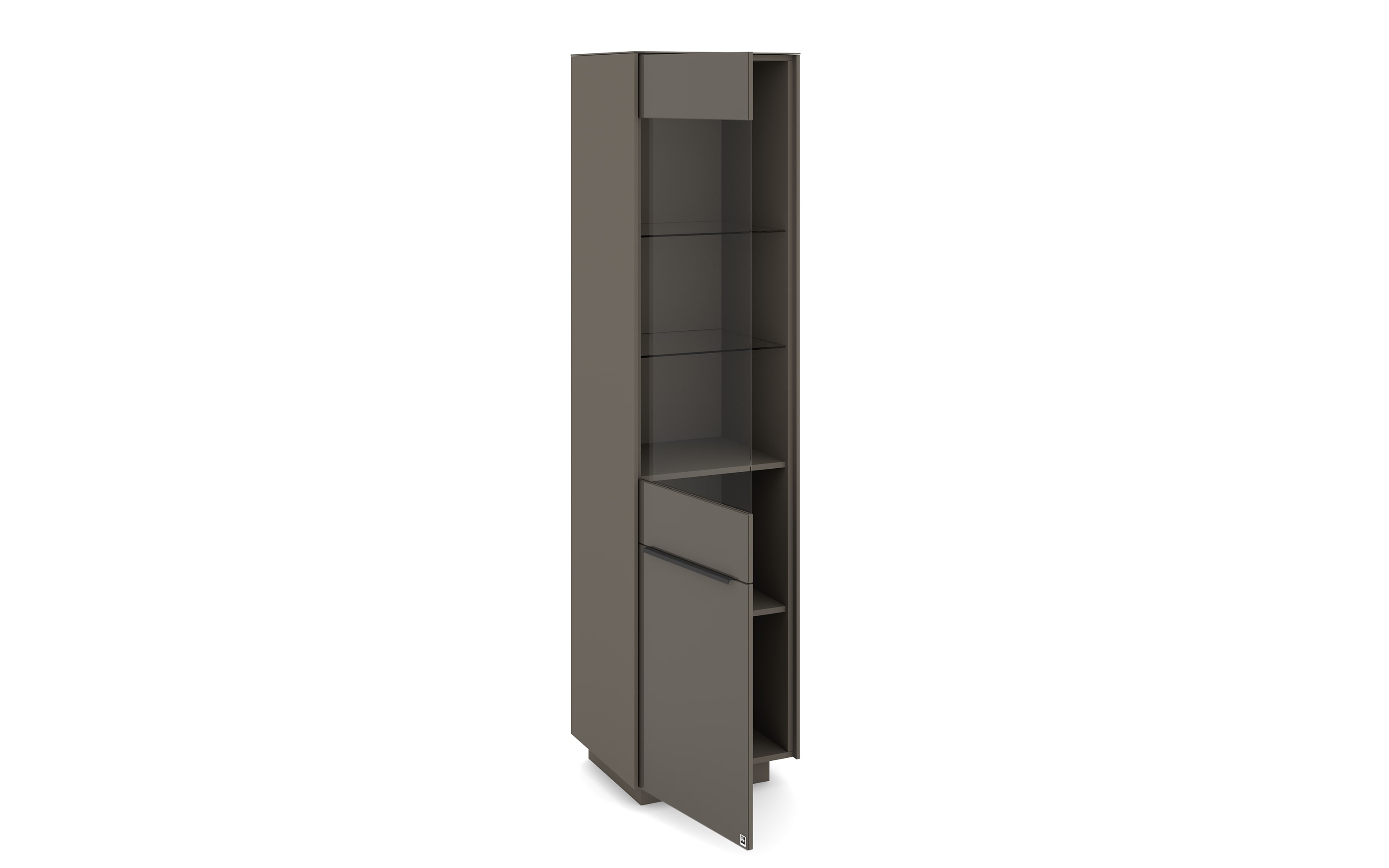 Standvitrine Reno, anthrazit/graphit