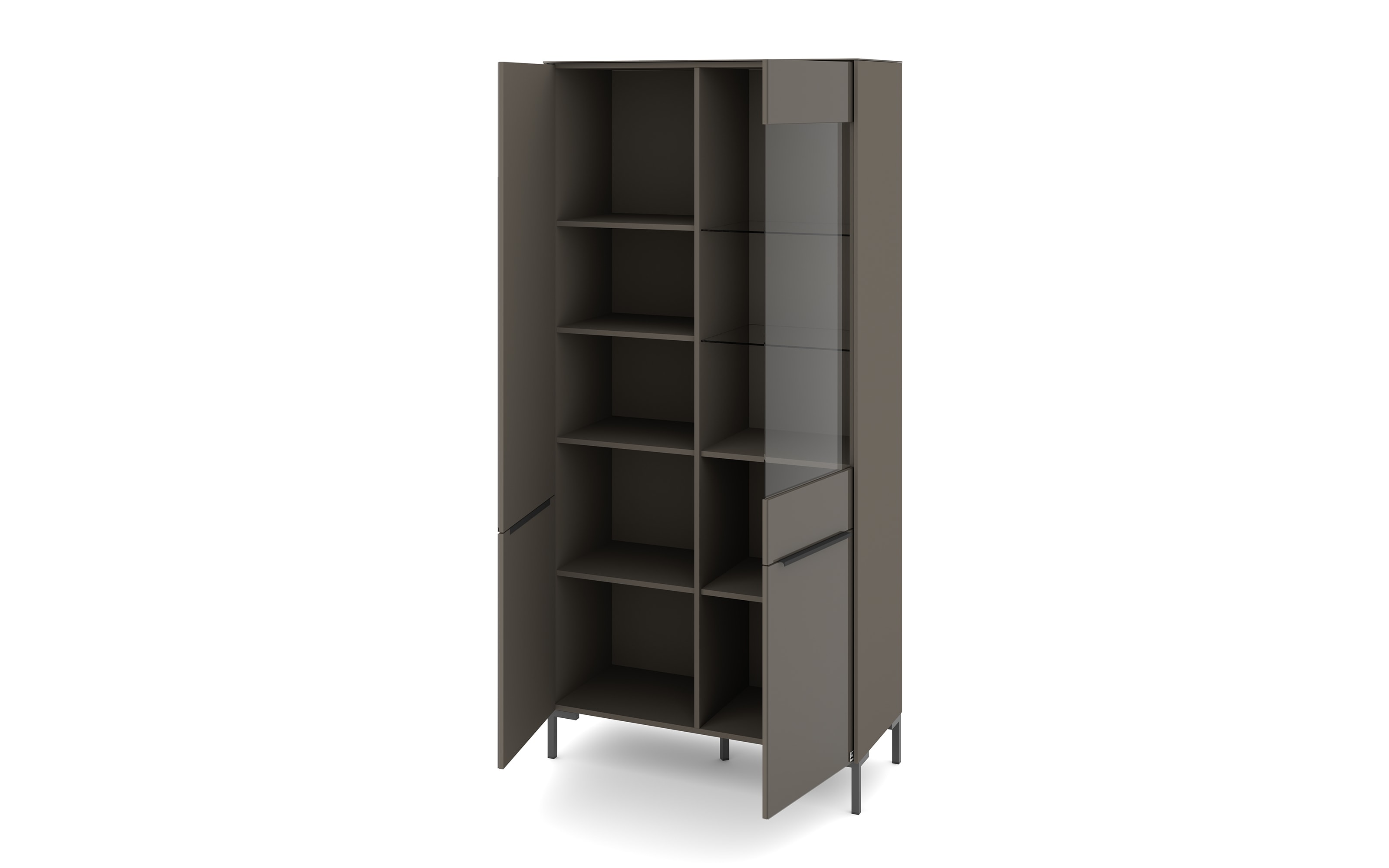 Vitrinenschrank Reno, anthrazit/graphit