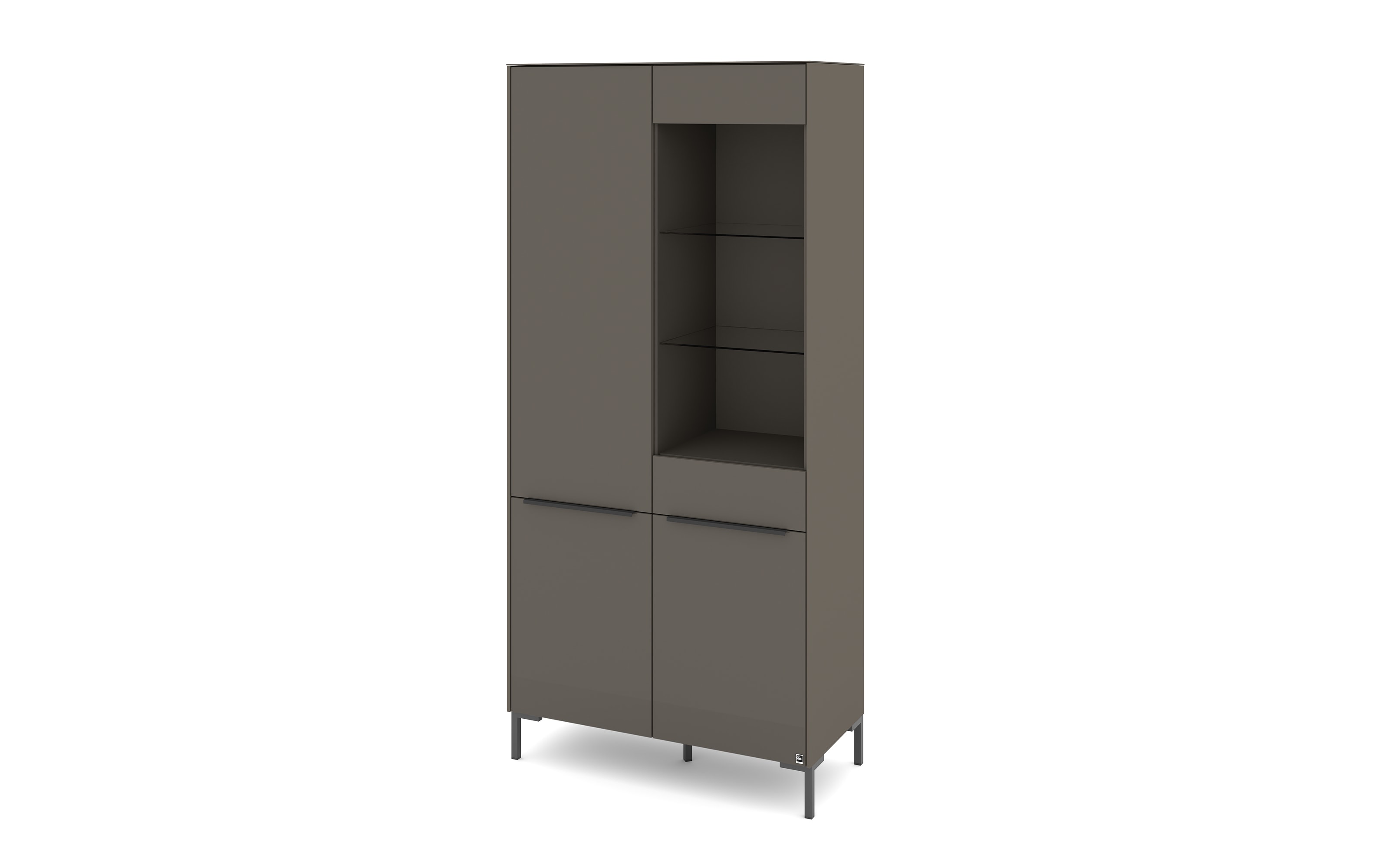 Vitrinenschrank Reno, anthrazit/graphit