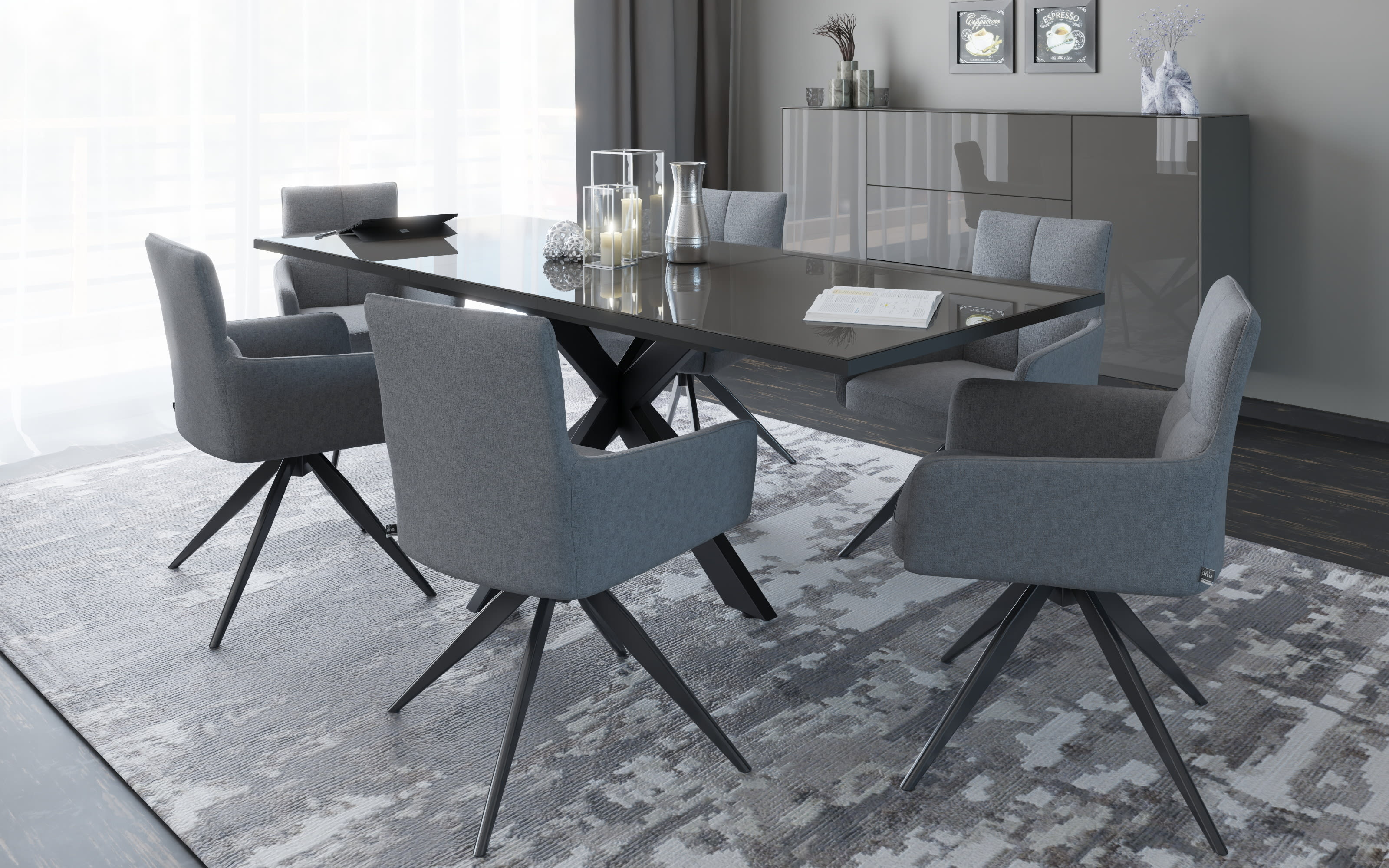 Esstisch Reno, anthrazit