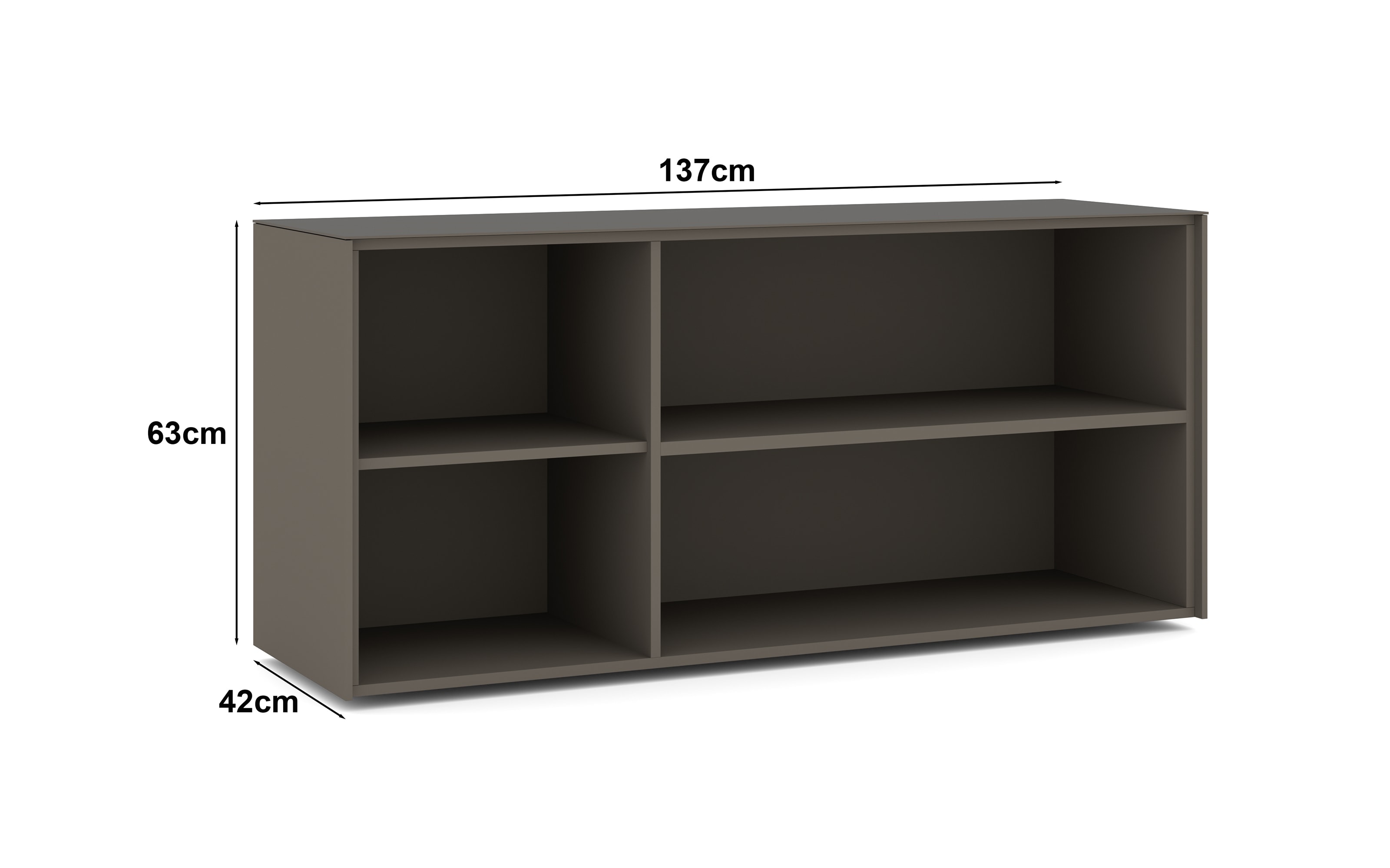 Lowboard Reno, anthrazit/kaschmir