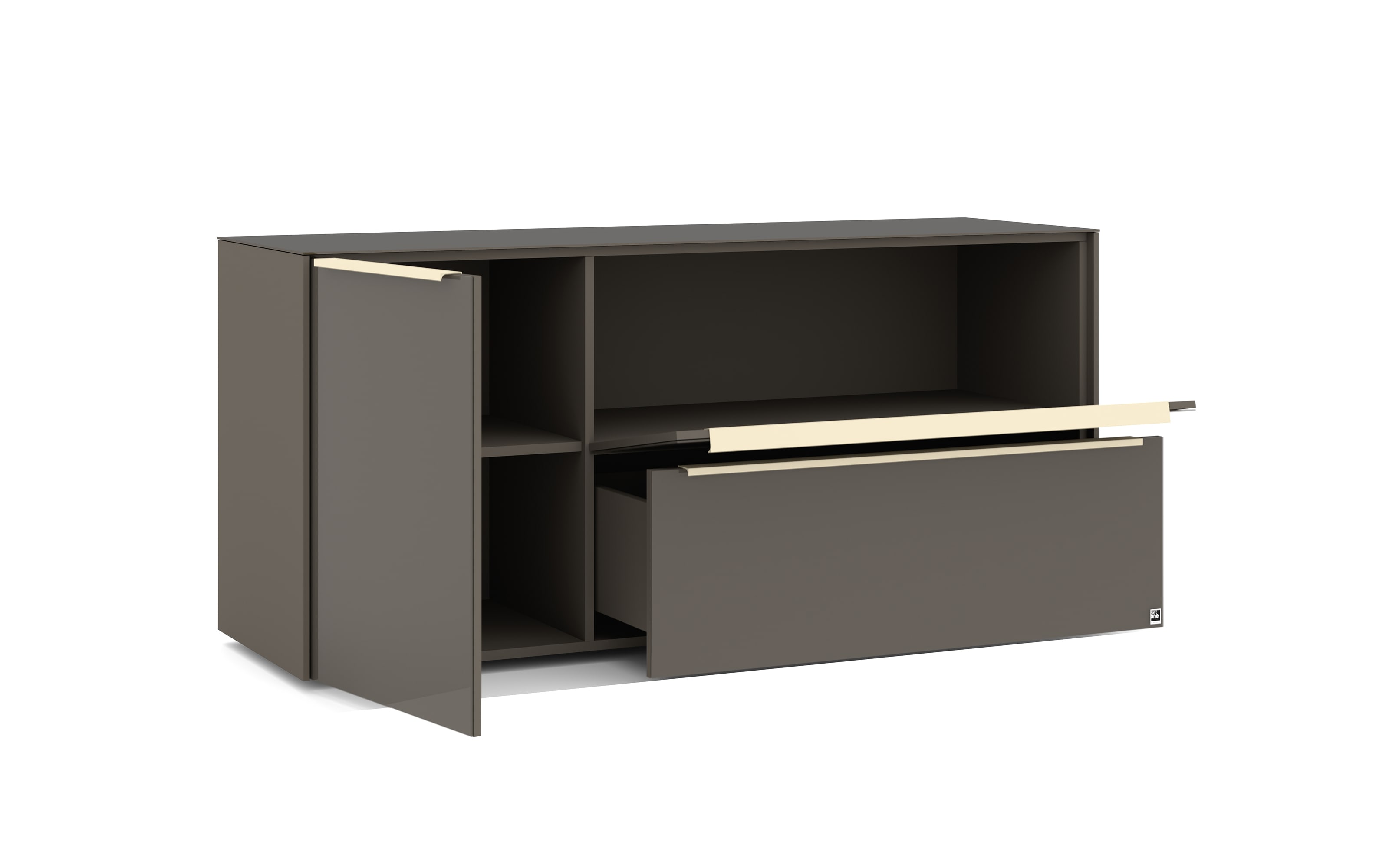 Lowboard Reno, anthrazit/kaschmir