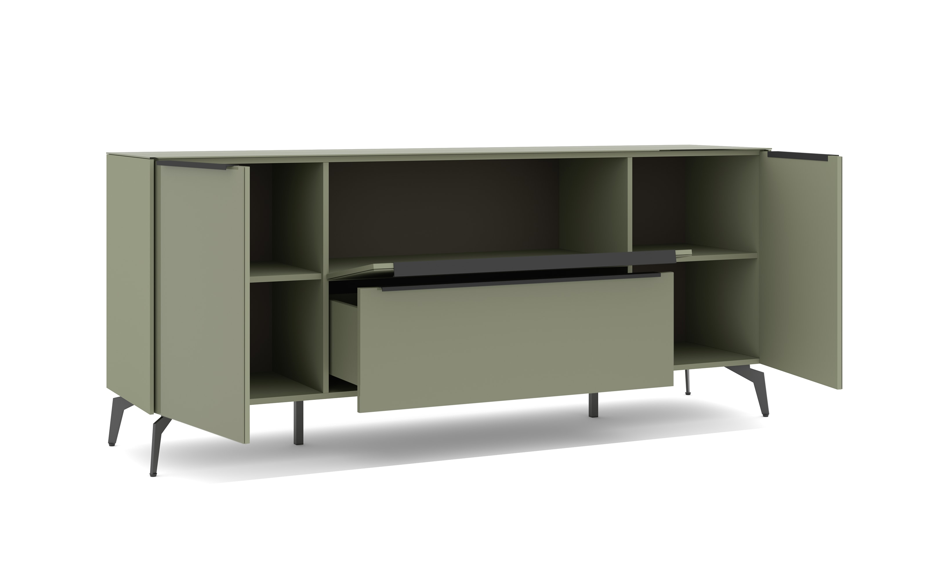 Lowboard Reno, olivgrün/Graphit