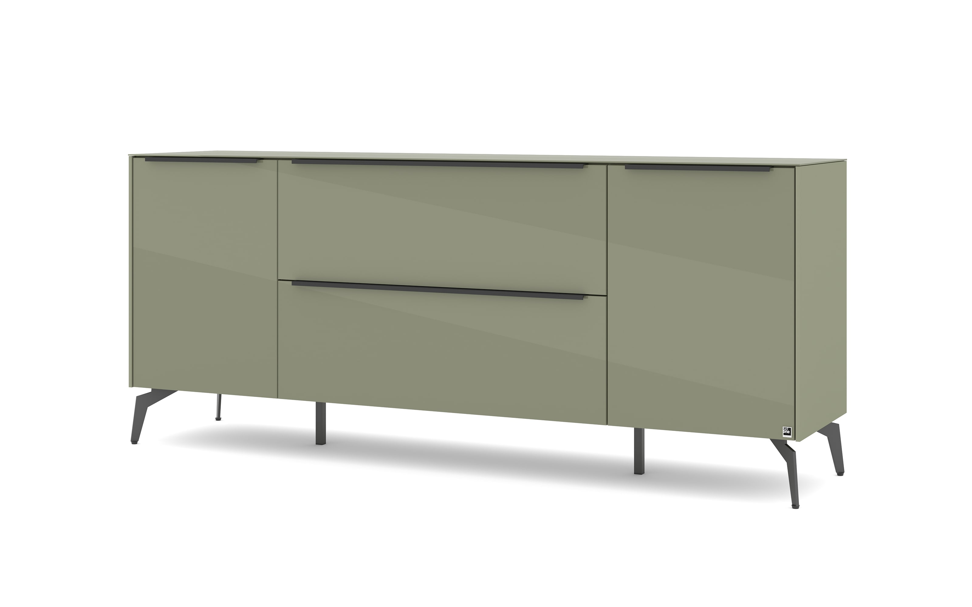 Lowboard Reno, olivgrün/Graphit