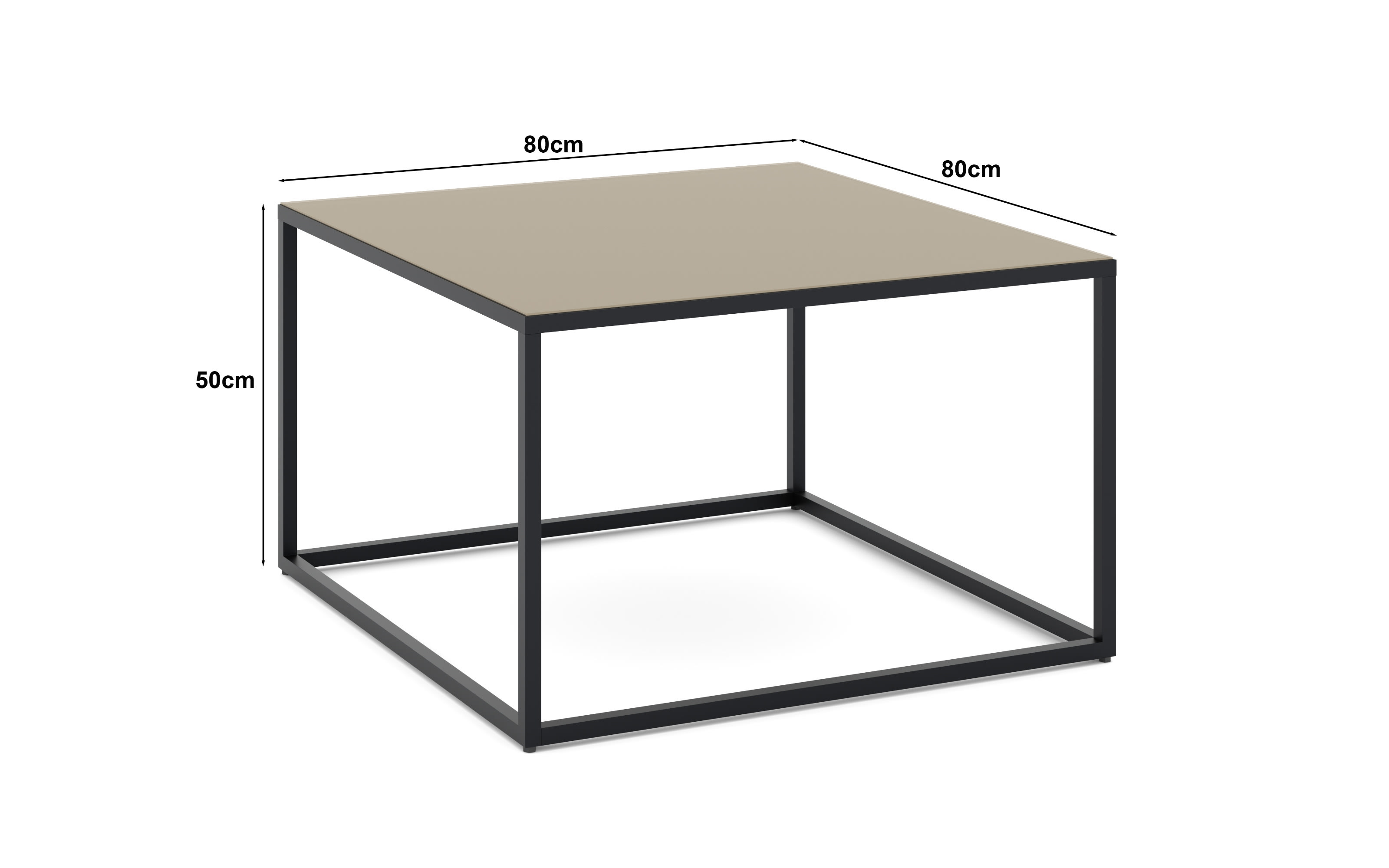 Couchtisch Reno, taupe, 80 cm