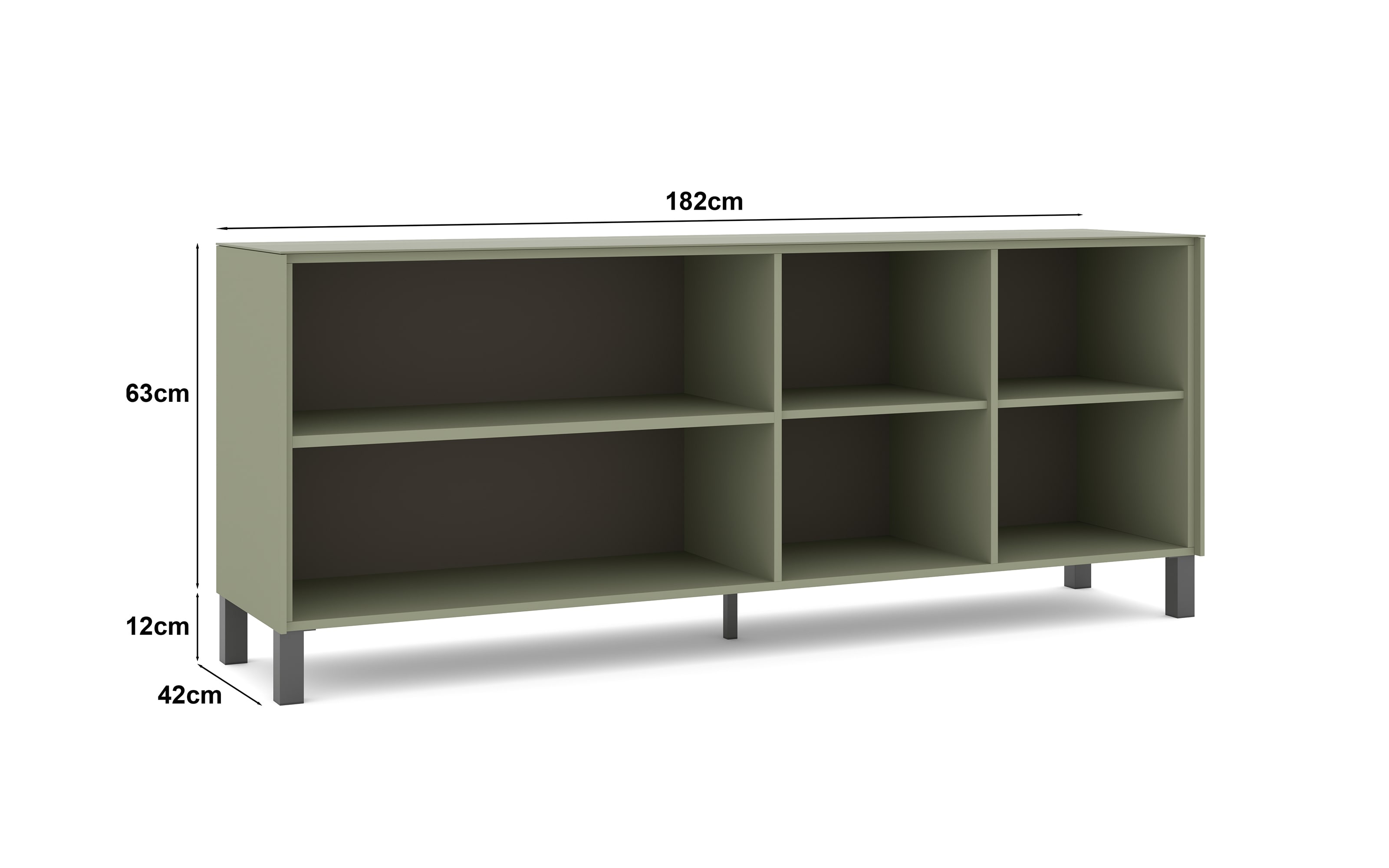 Lowboard Reno, olivgrün/graphit