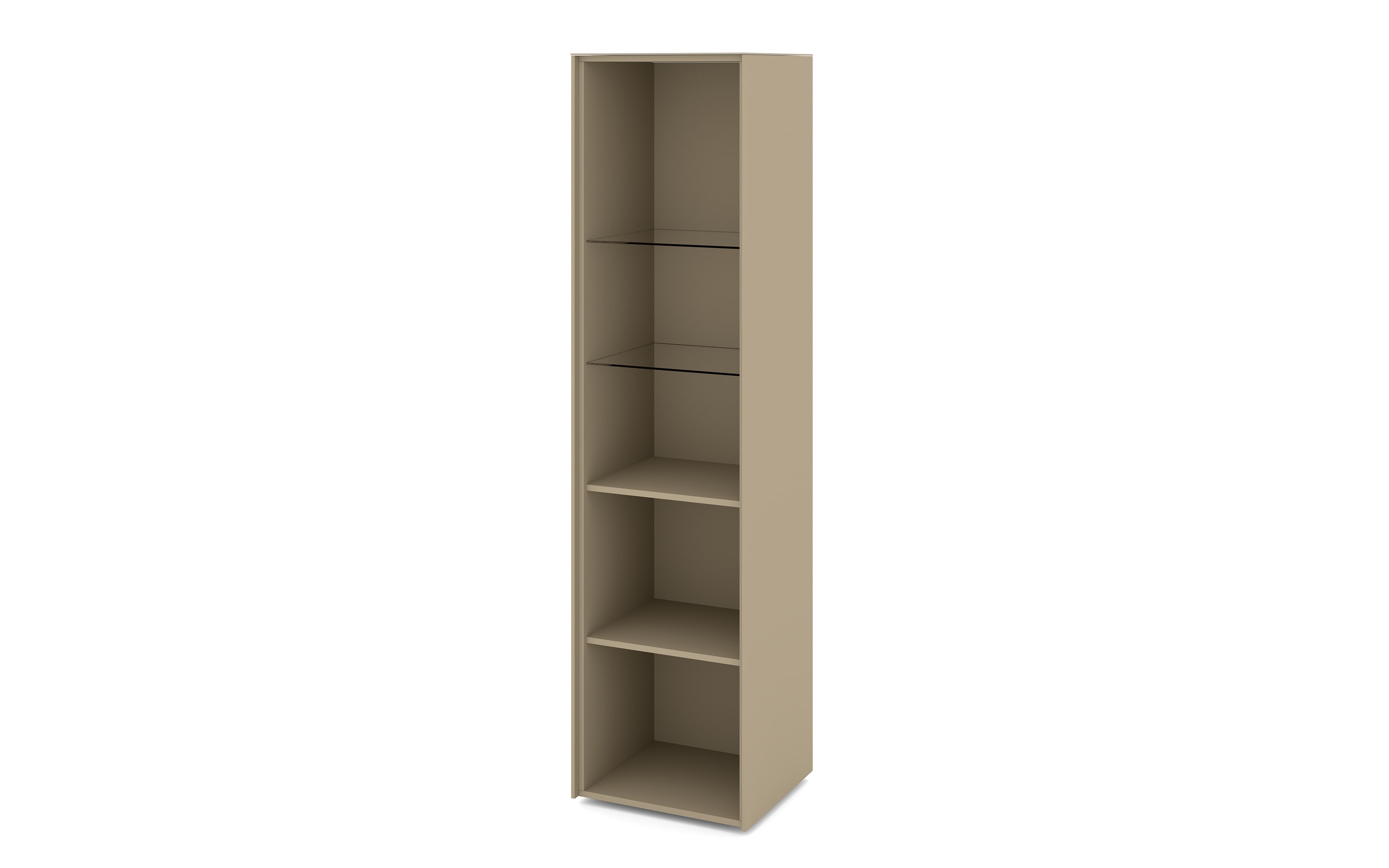 Standvitrine Reno, taupe/graphit