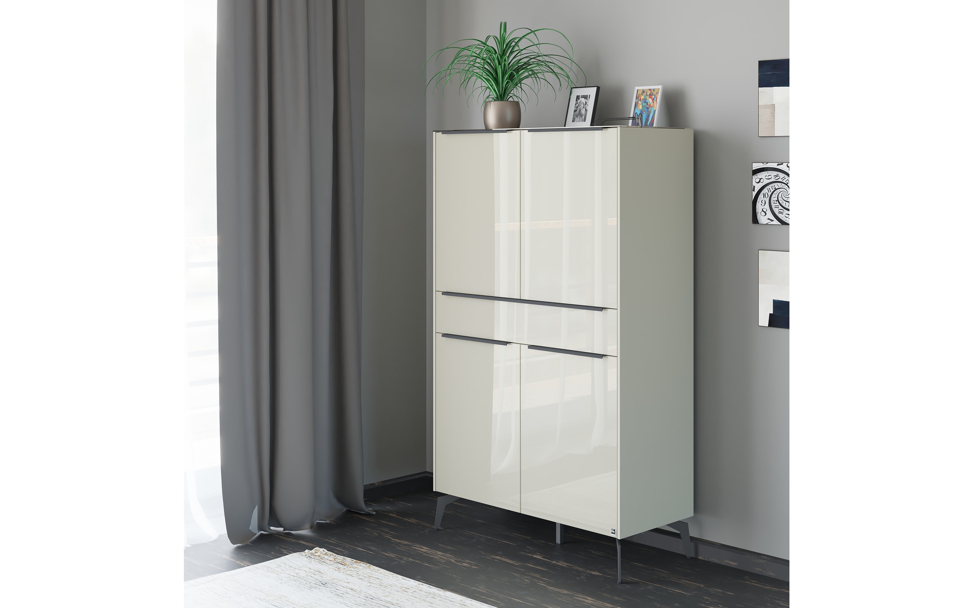 Highboard Reno, kaschmir/graphit