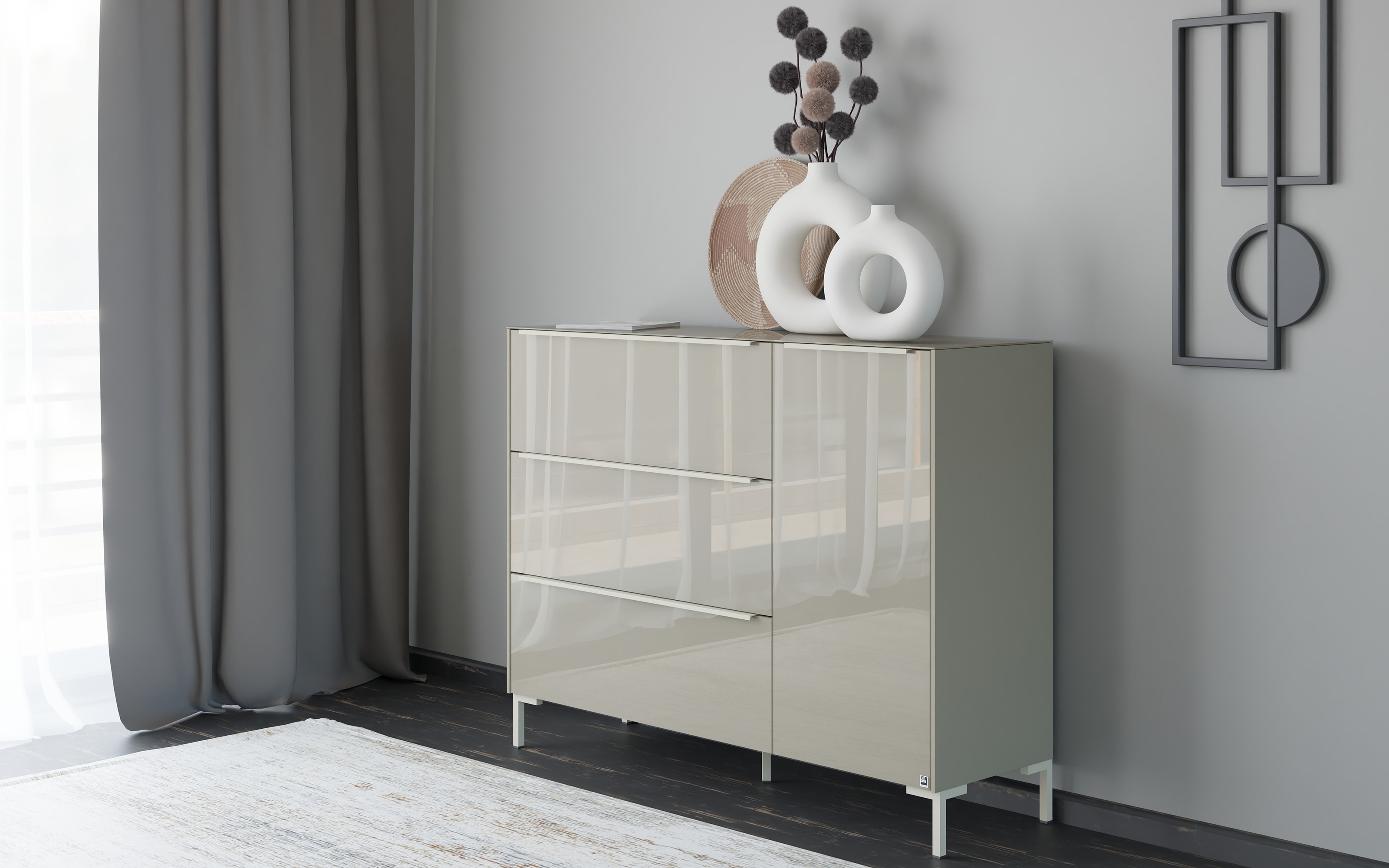 Kommode Reno, taupe/kaschmir