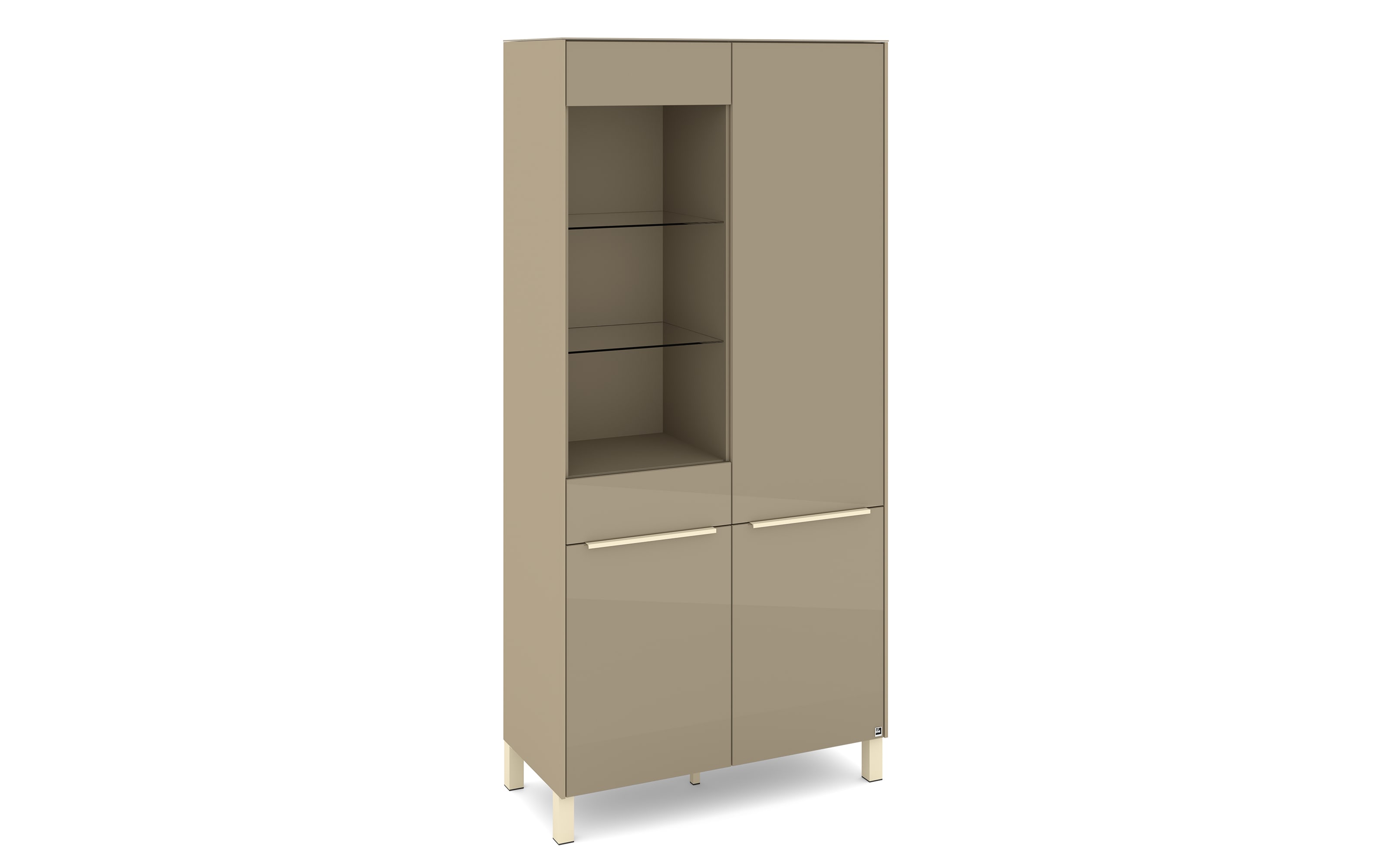 Vitrinenschrank Reno, taupe/kaschmir