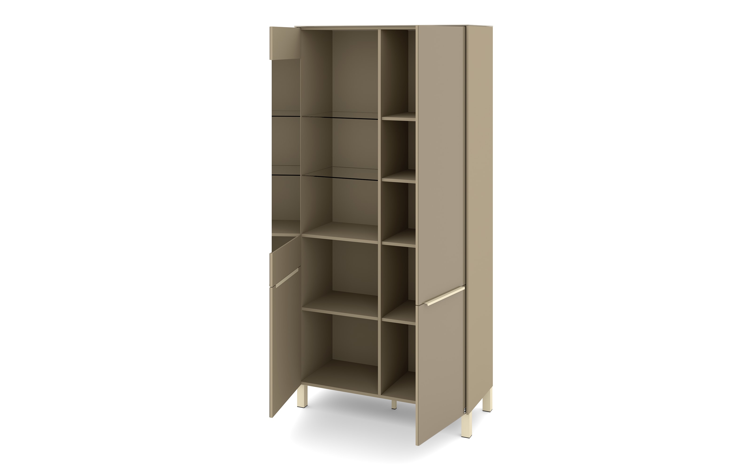 Vitrinenschrank Reno, taupe/kaschmir