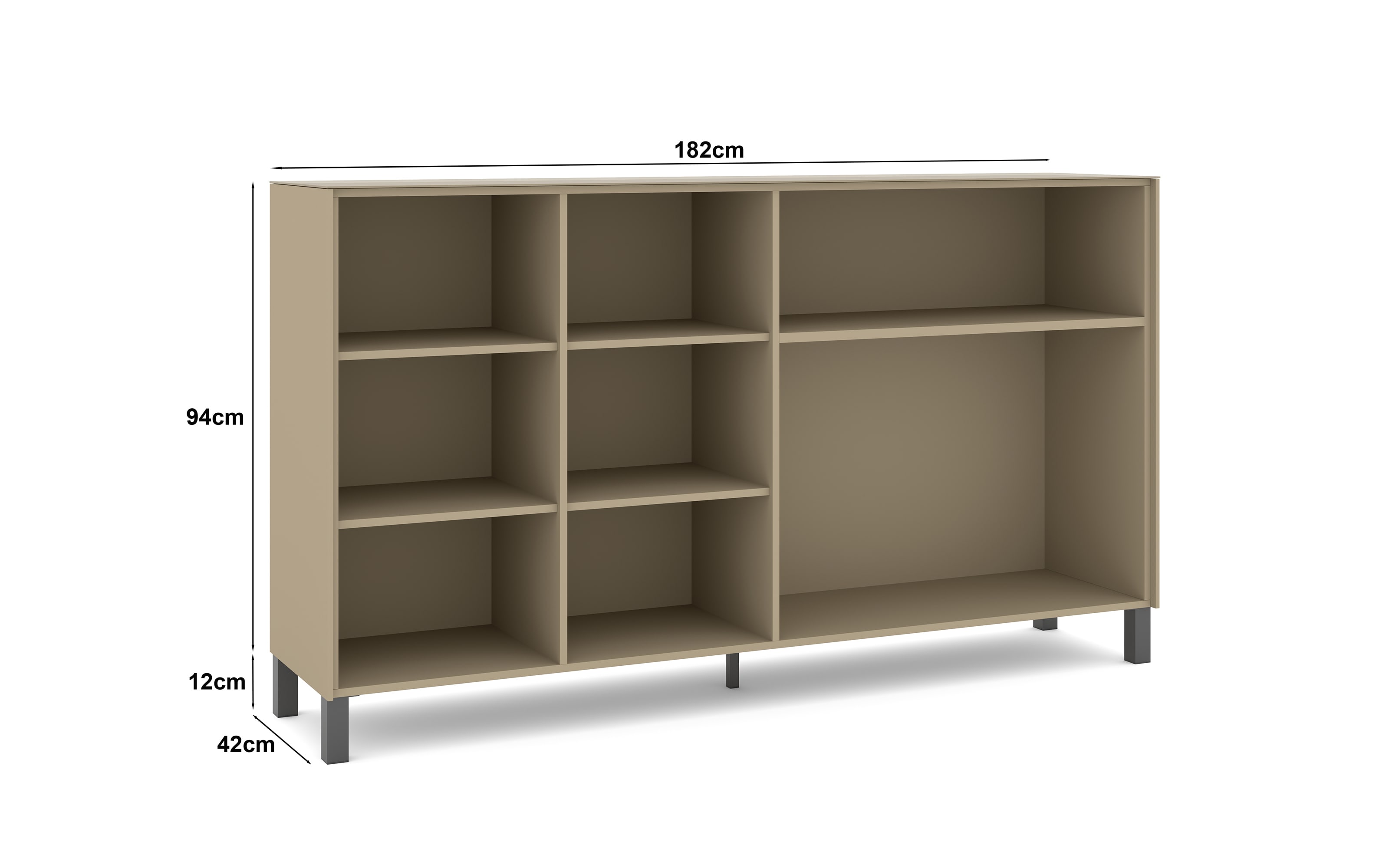 Kommode Reno, taupe/graphit