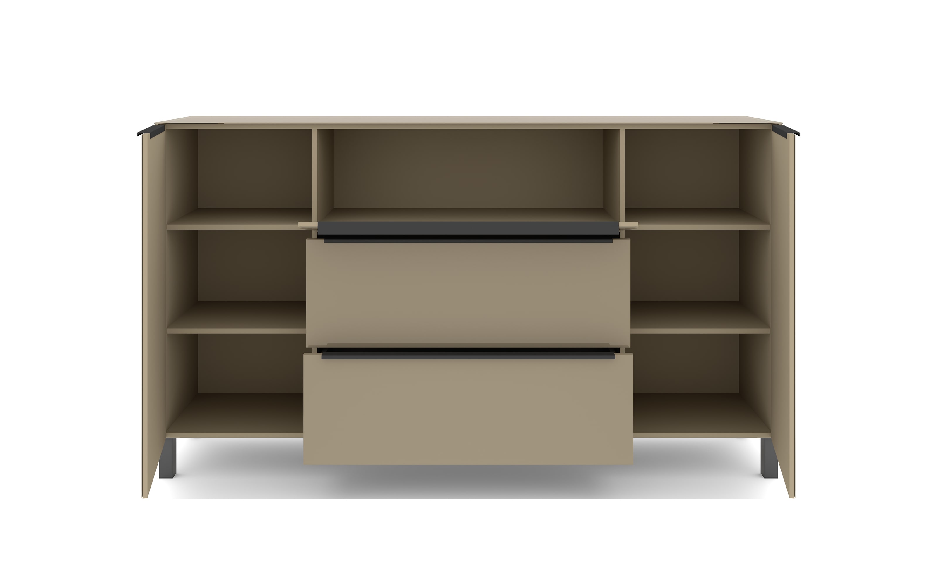 Kommode Reno, taupe/graphit