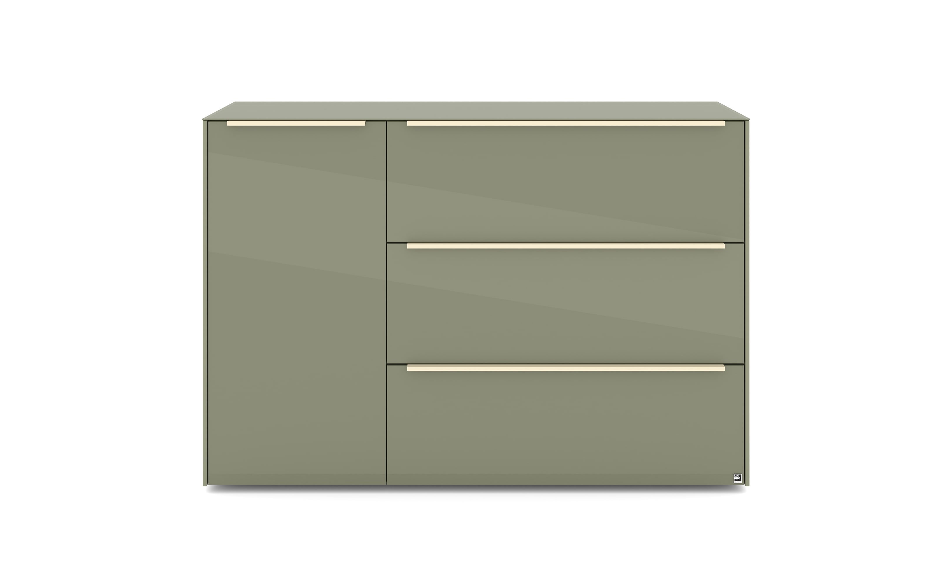 Kommode Reno, olivgrün/kaschmir