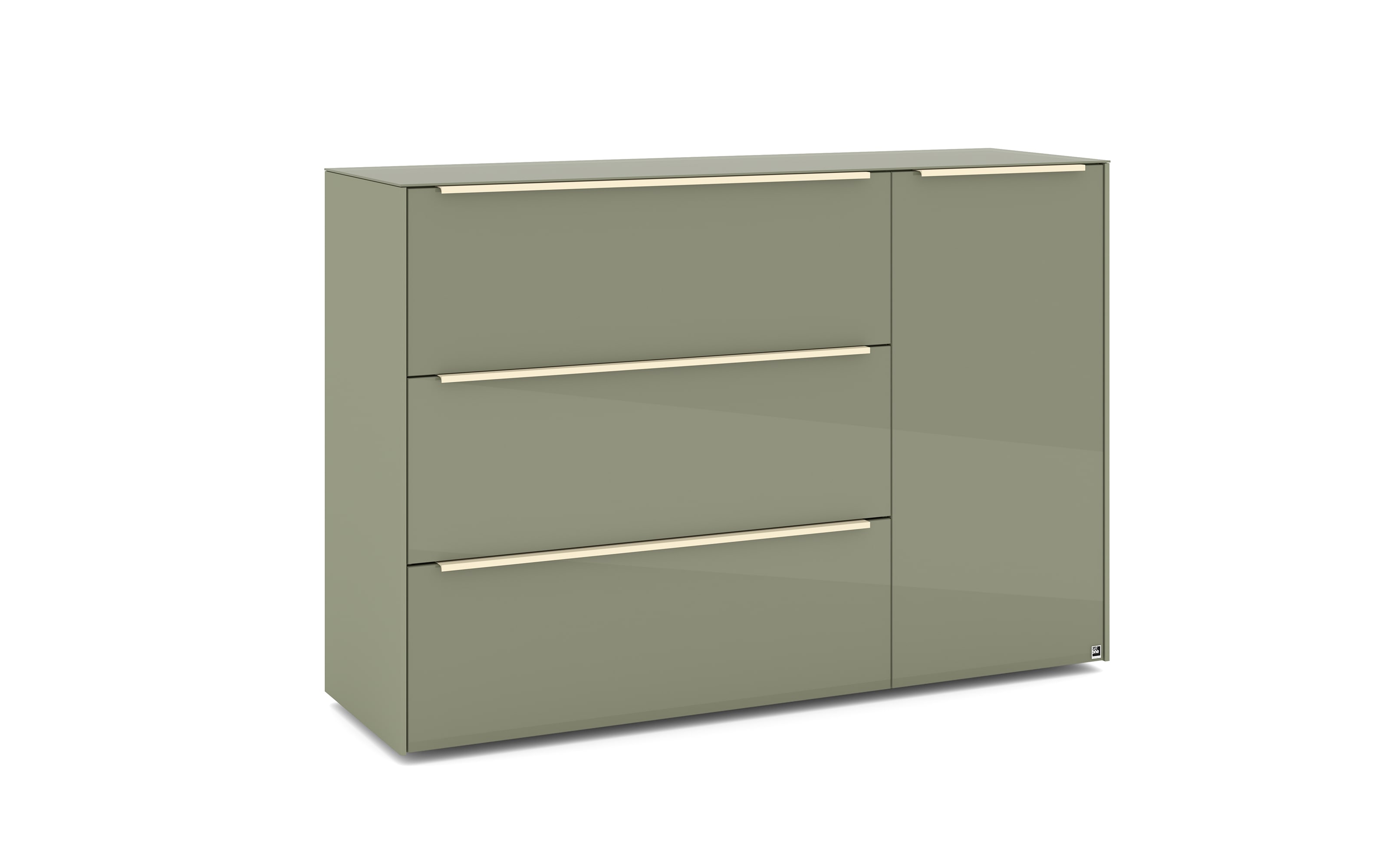 Kommode Reno, olivgrün/kaschmir