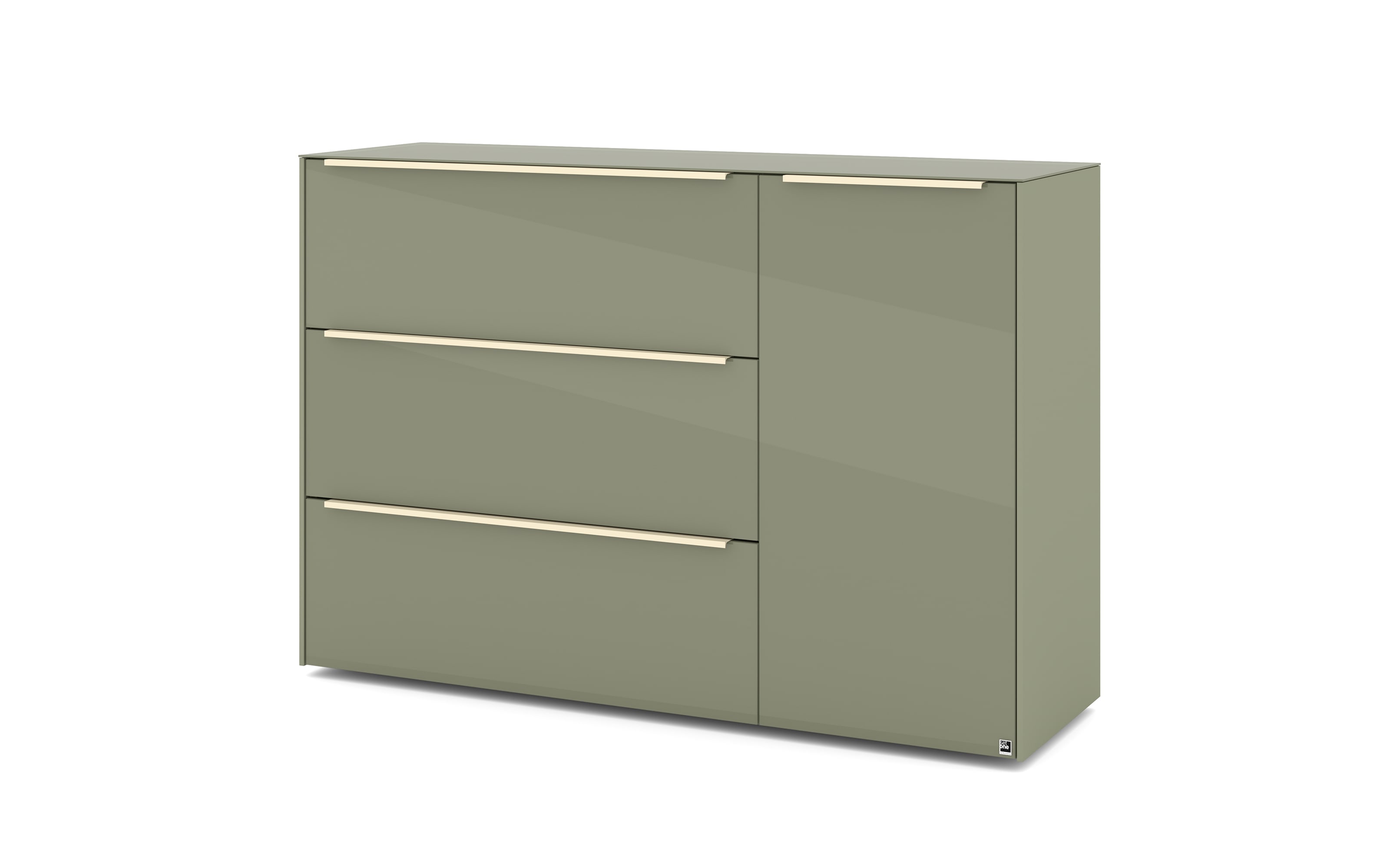 Kommode Reno, olivgrün/kaschmir