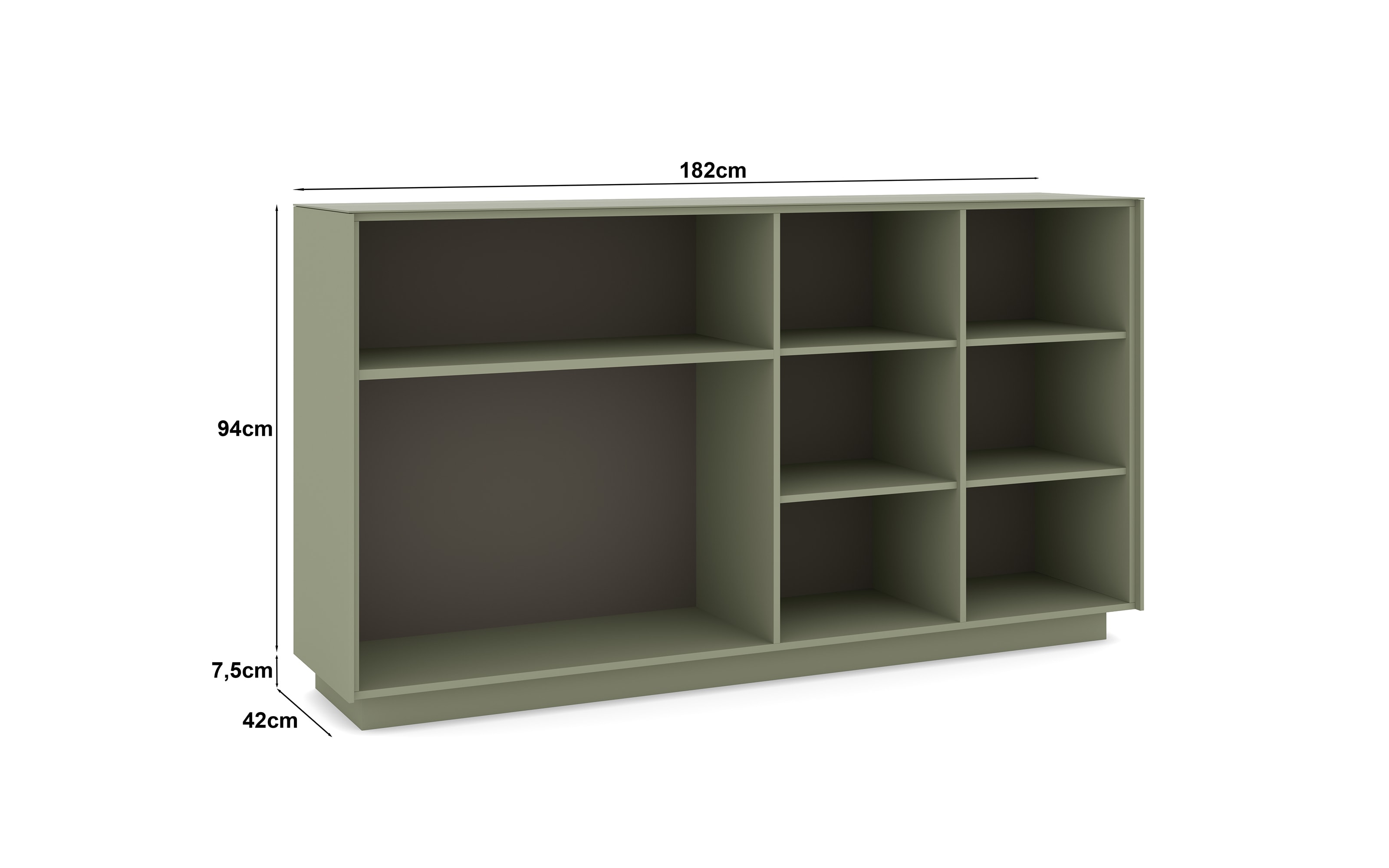 Kommode Reno, olivgrün/kaschmir