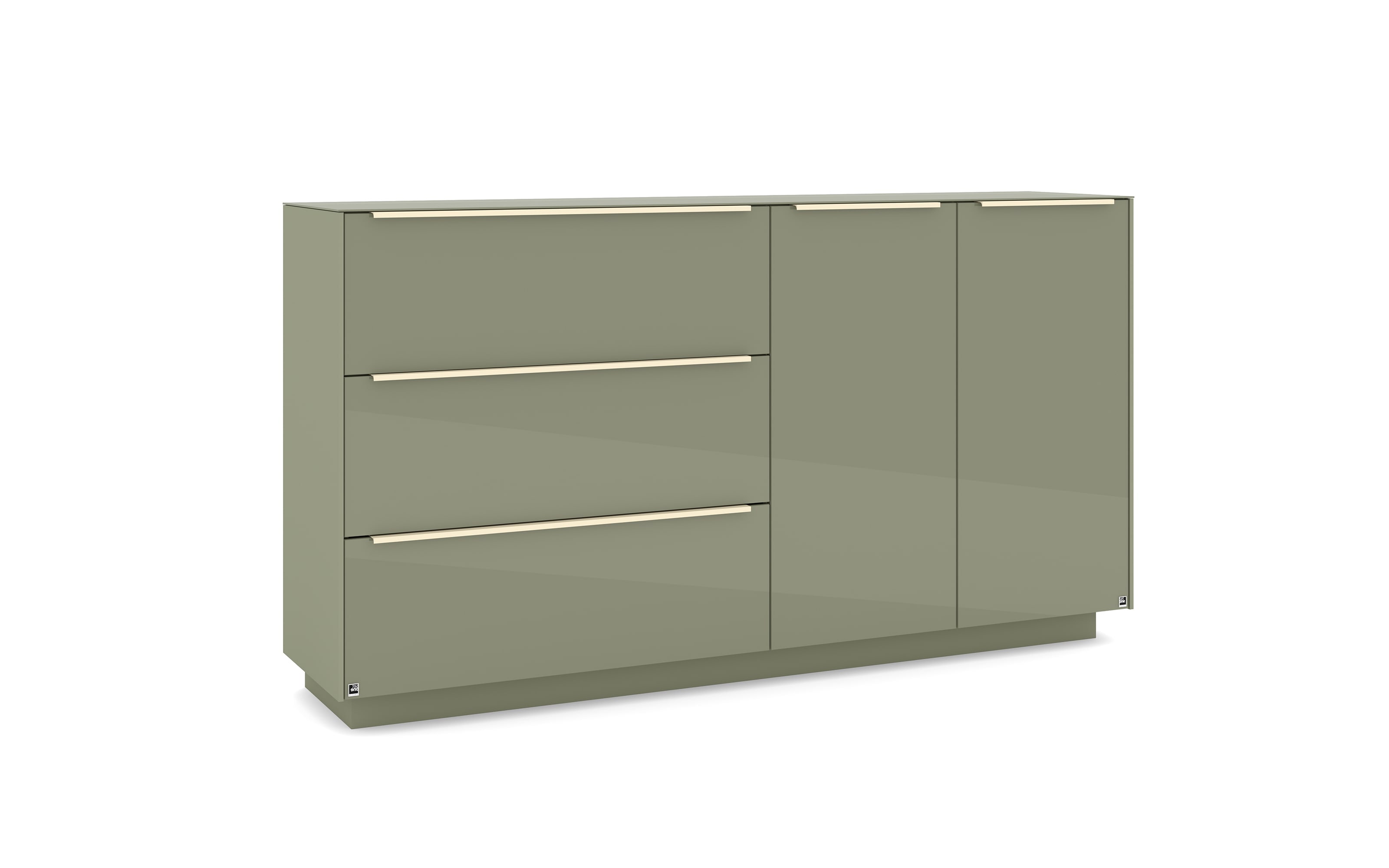 Kommode Reno, olivgrün/kaschmir